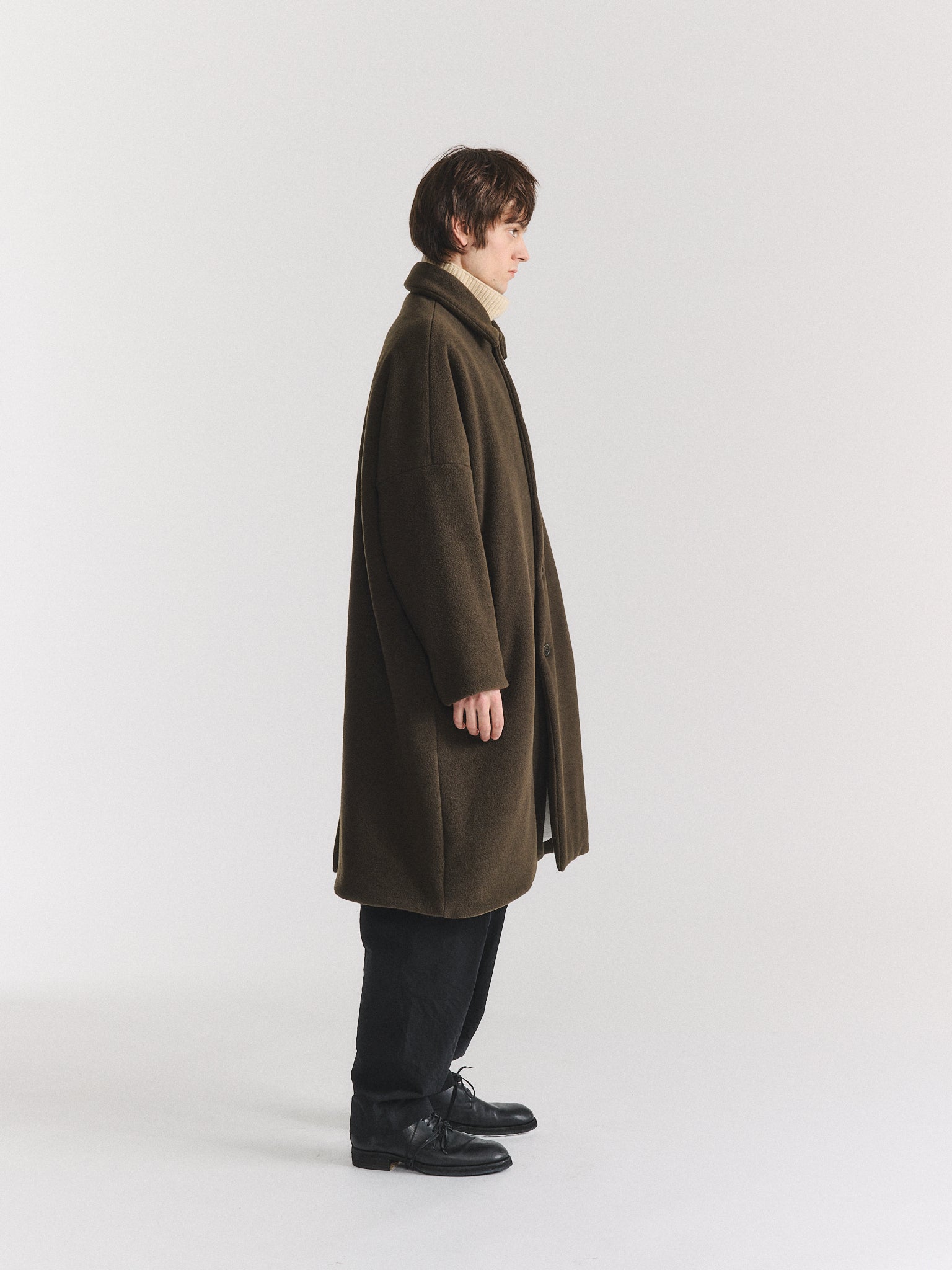 BIG BLOBBY COAT - HEAVY CASHEMERE - KHAKI