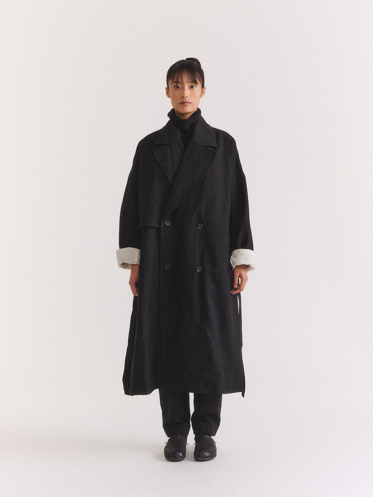 MANTEAU MOON - LIN LAINE - NOIR