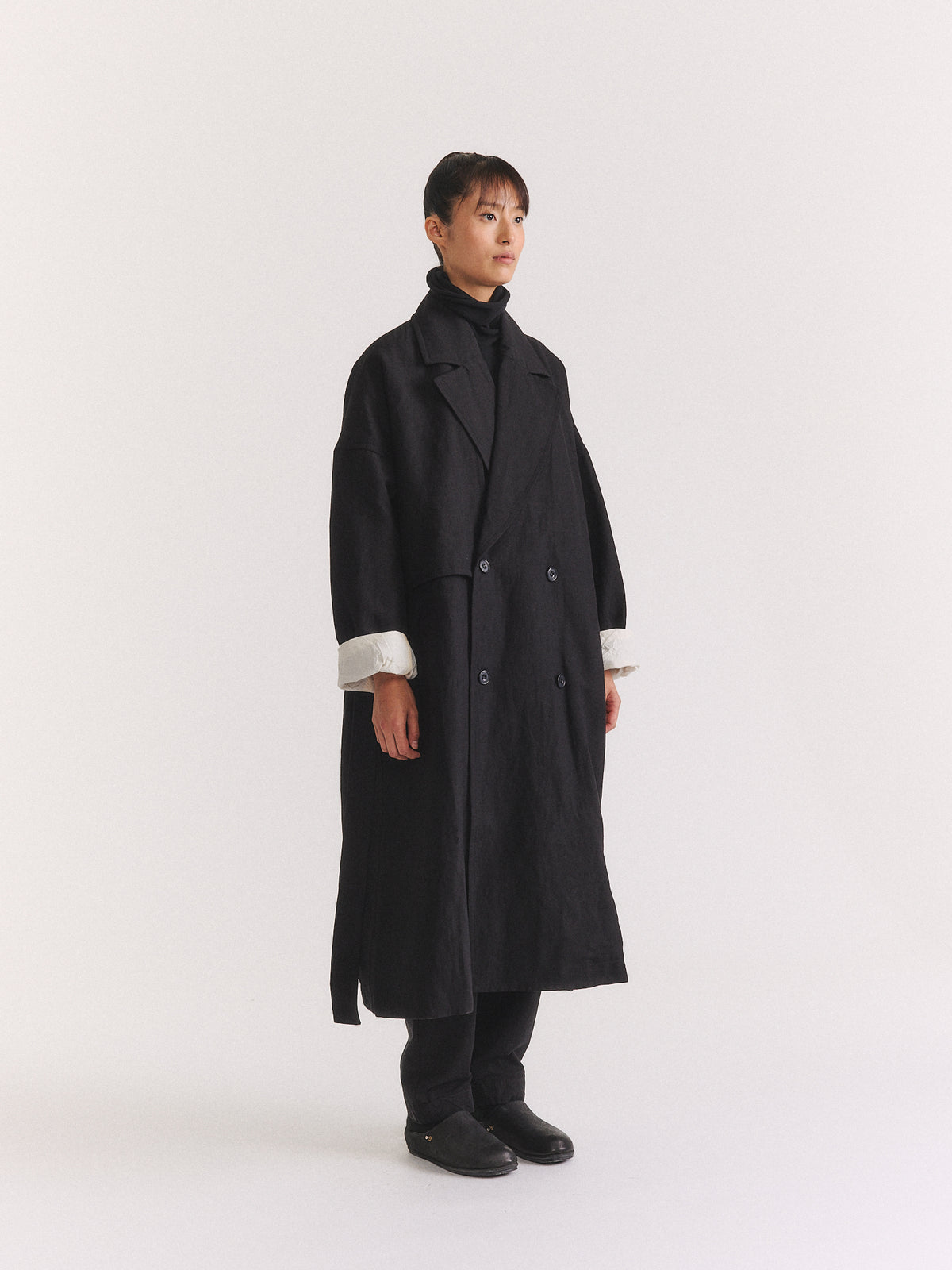 MANTEAU MOON - LIN LAINE - NOIR