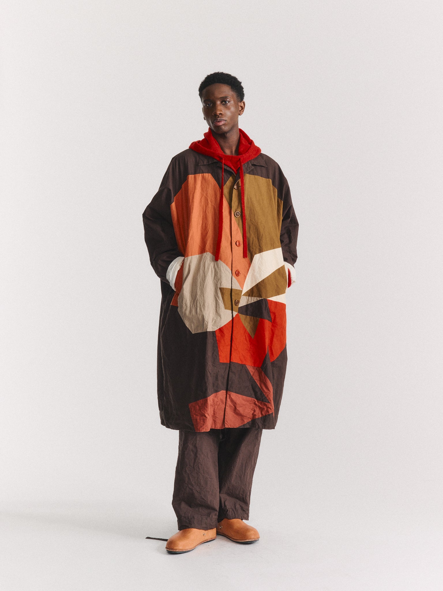 PATCHWORK FLOKI COAT - L WAX - MIXED COLORS