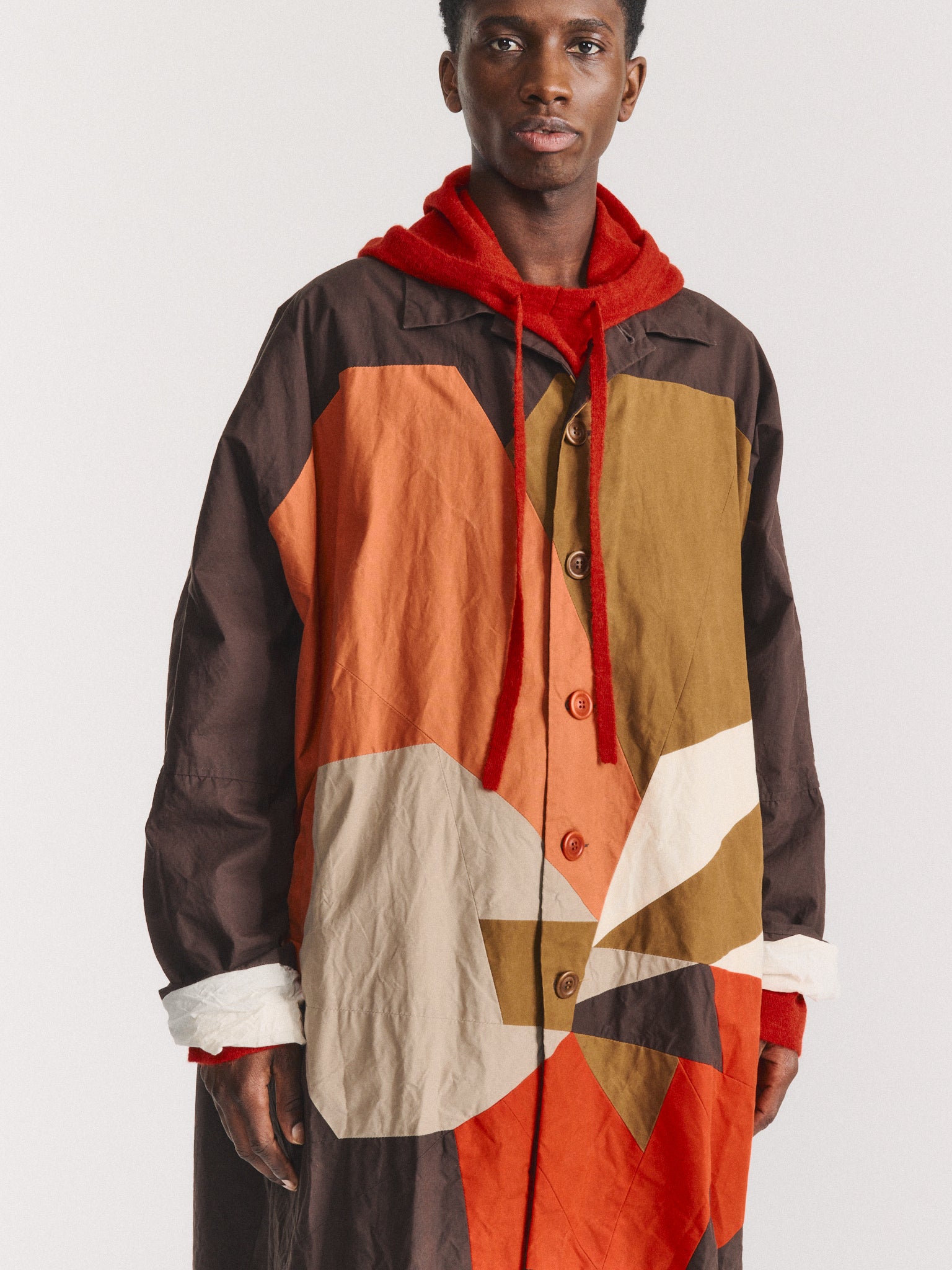 PATCHWORK FLOKI COAT - L WAX - MIXED COLORS