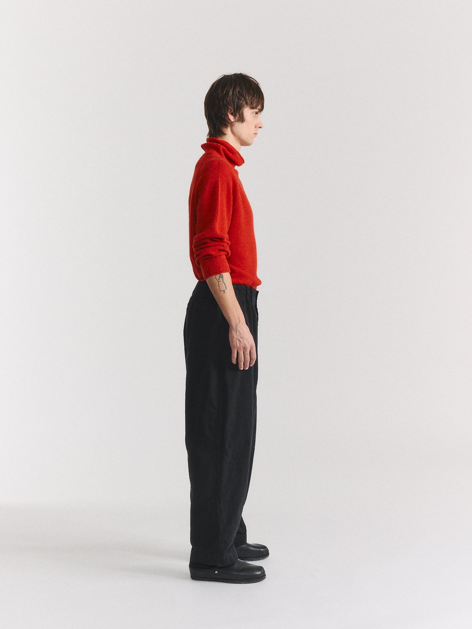 WARREN PANT - DOUBLE COT - BLACK