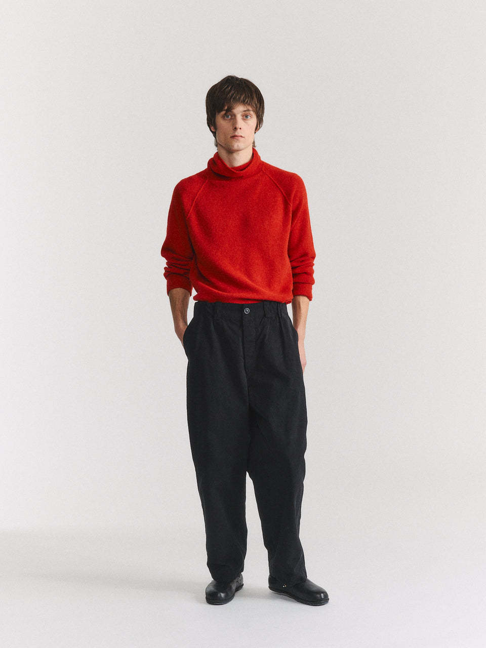 WARREN PANT - DOUBLE COT - BLACK