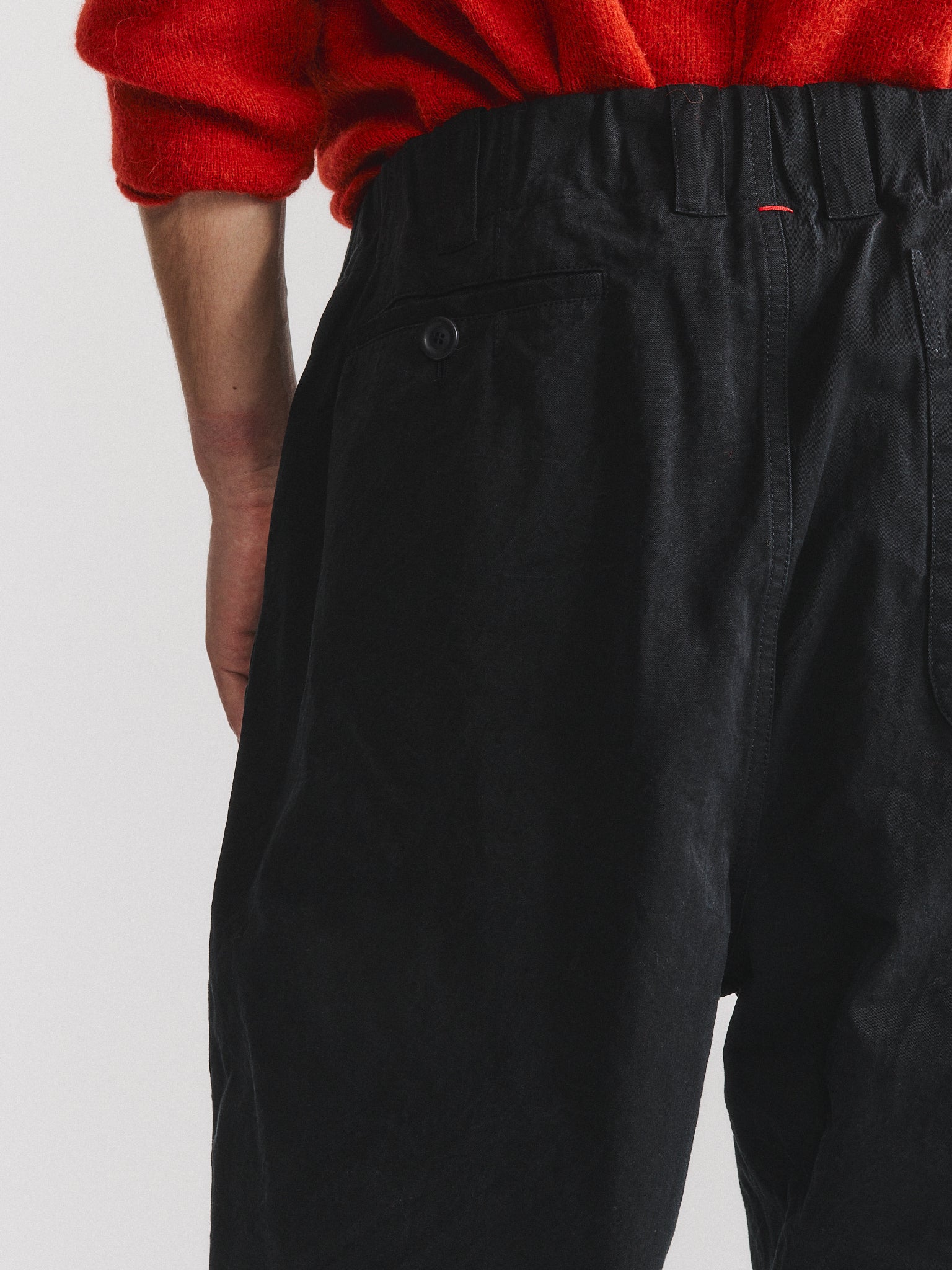 WARREN PANT - DOUBLE COT - BLACK
