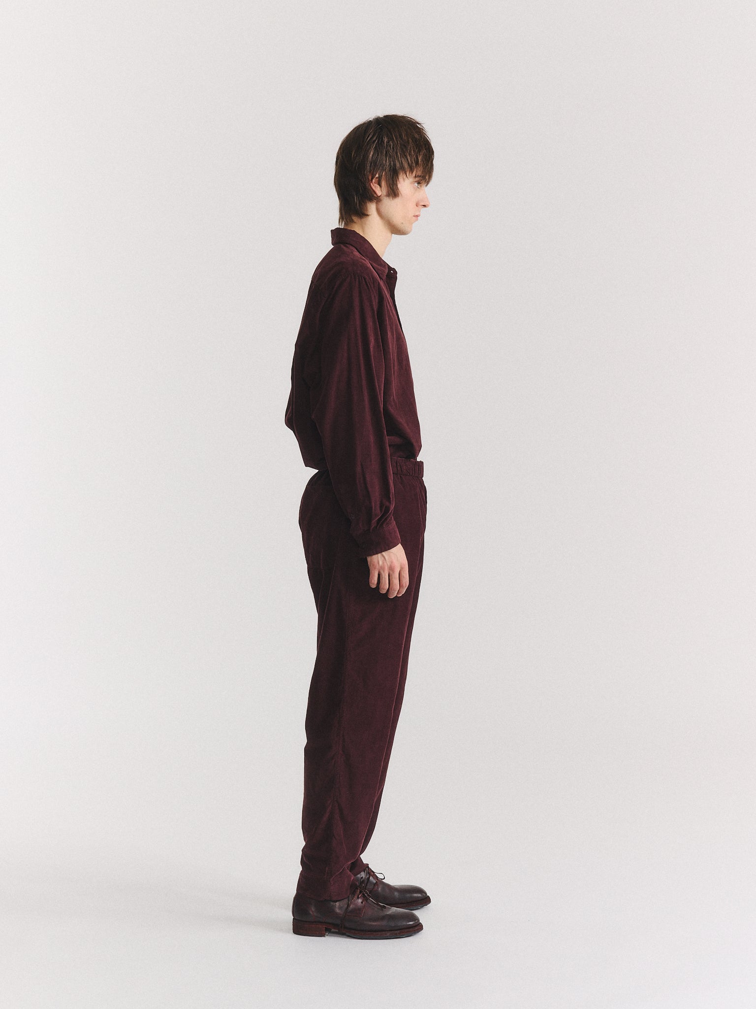 JOG AH PANTS - PIN CORD - BURGUNDY