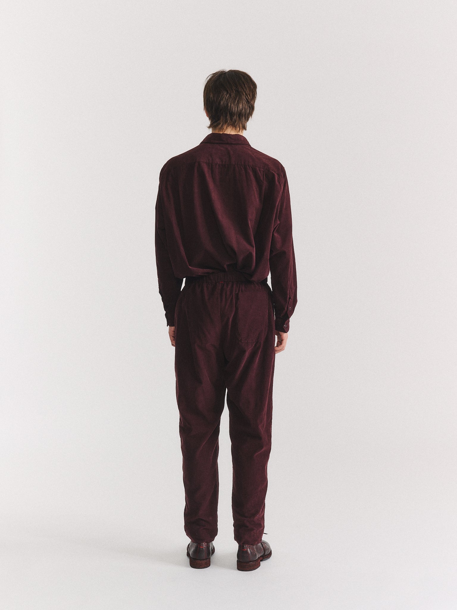 JOG AH PANTS - PIN CORD - BURGUNDY