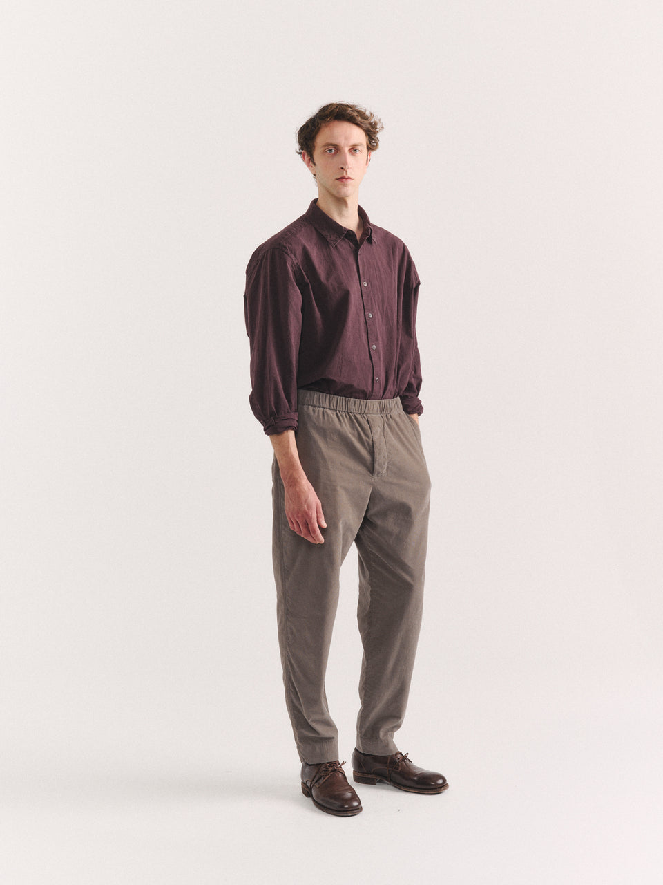 JOG AH PANTS - PIN CORD - LIGHT KHAKI