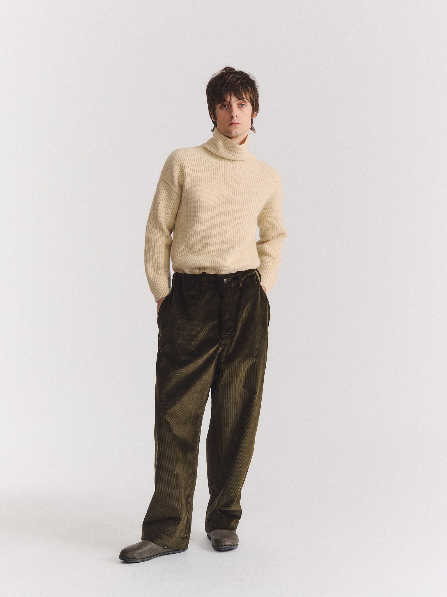 ABELLO PANT - H CORD - MOSS