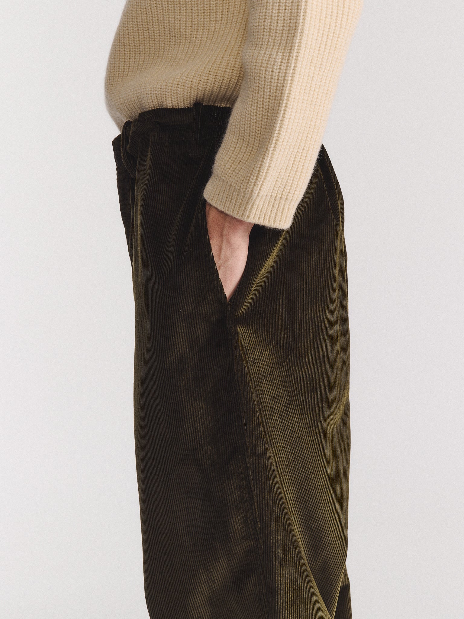 ABELLO PANT - H CORD - MOSS