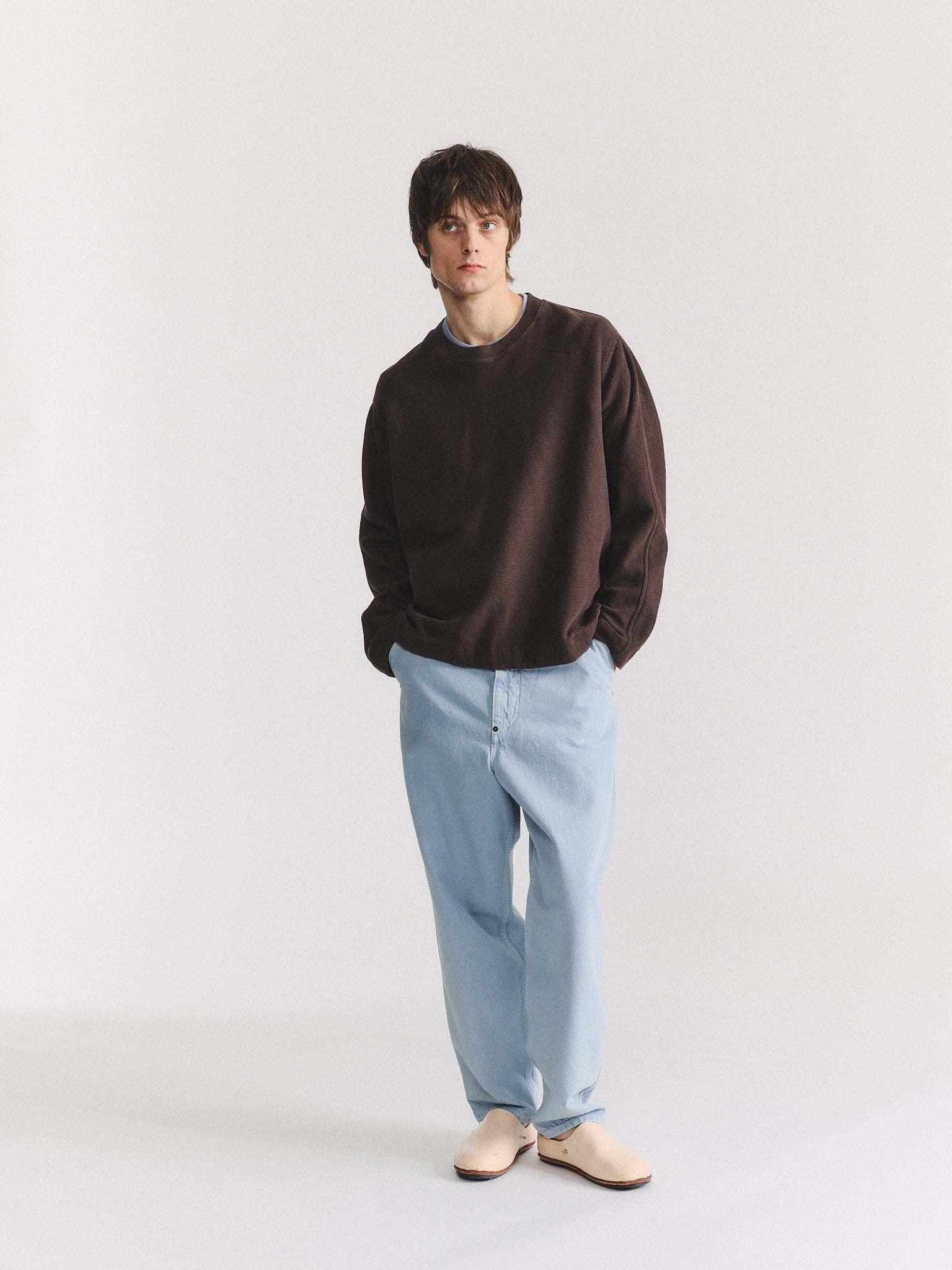 WORKWEAR SWEATSHIRT - WEAVY JERSEY - DARK BROWN