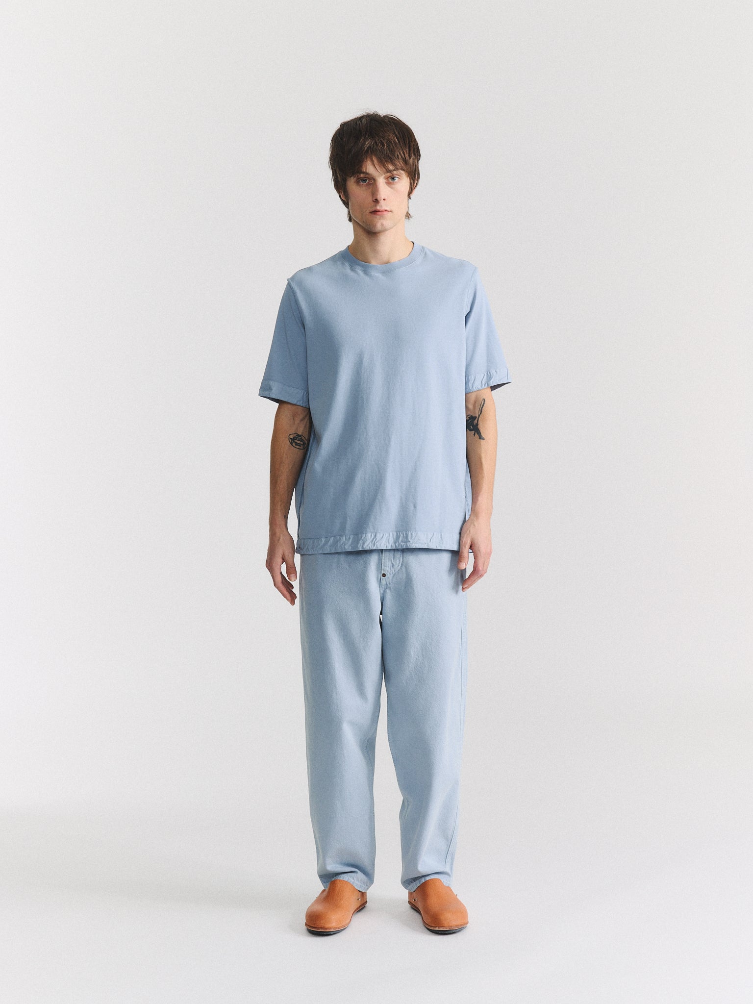 FELIX SHORT SLEEVES  T-SHIRT - HEAVY JERSEY - GLACIER