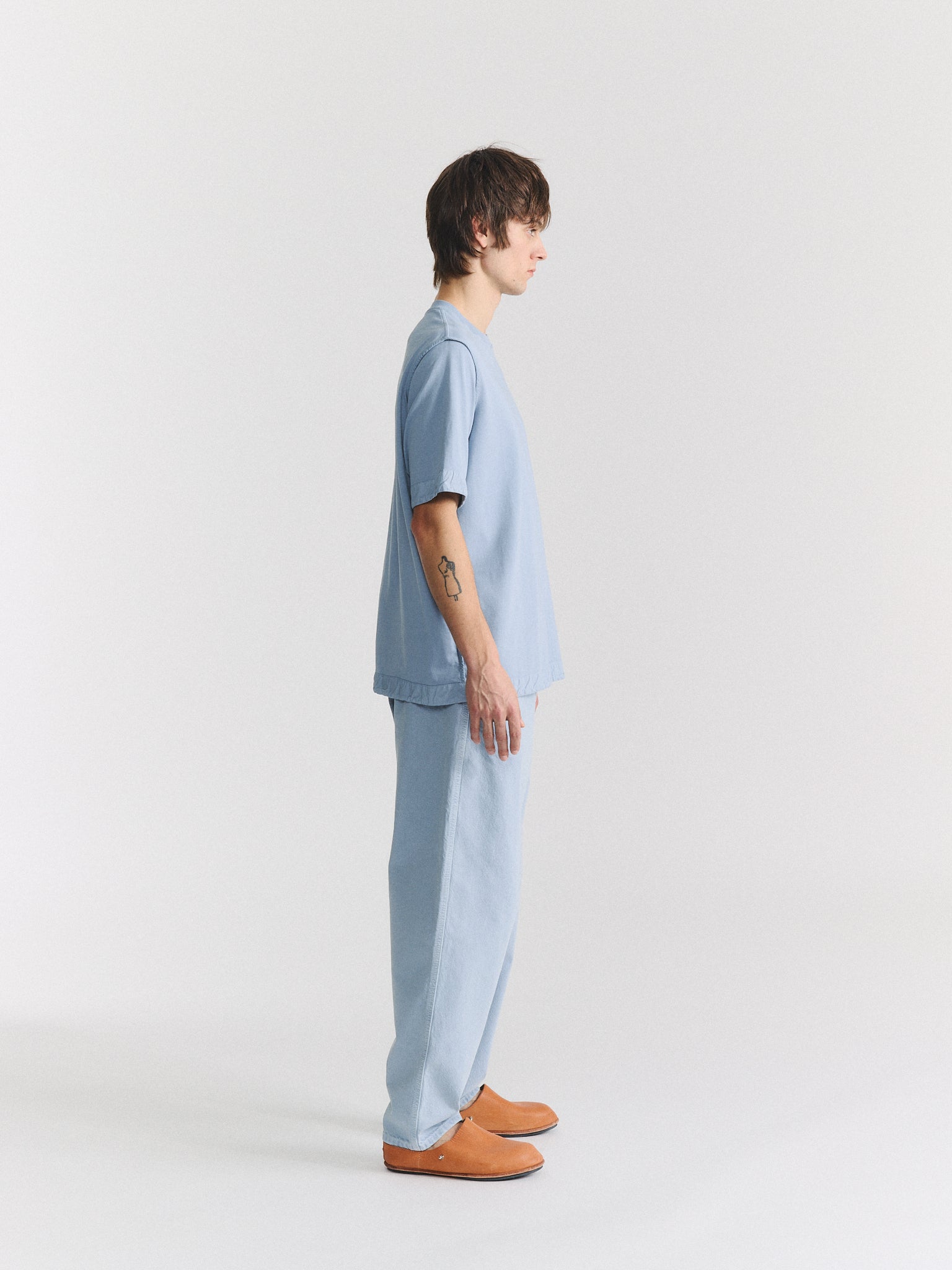 FELIX SHORT SLEEVES  T-SHIRT - HEAVY JERSEY - GLACIER