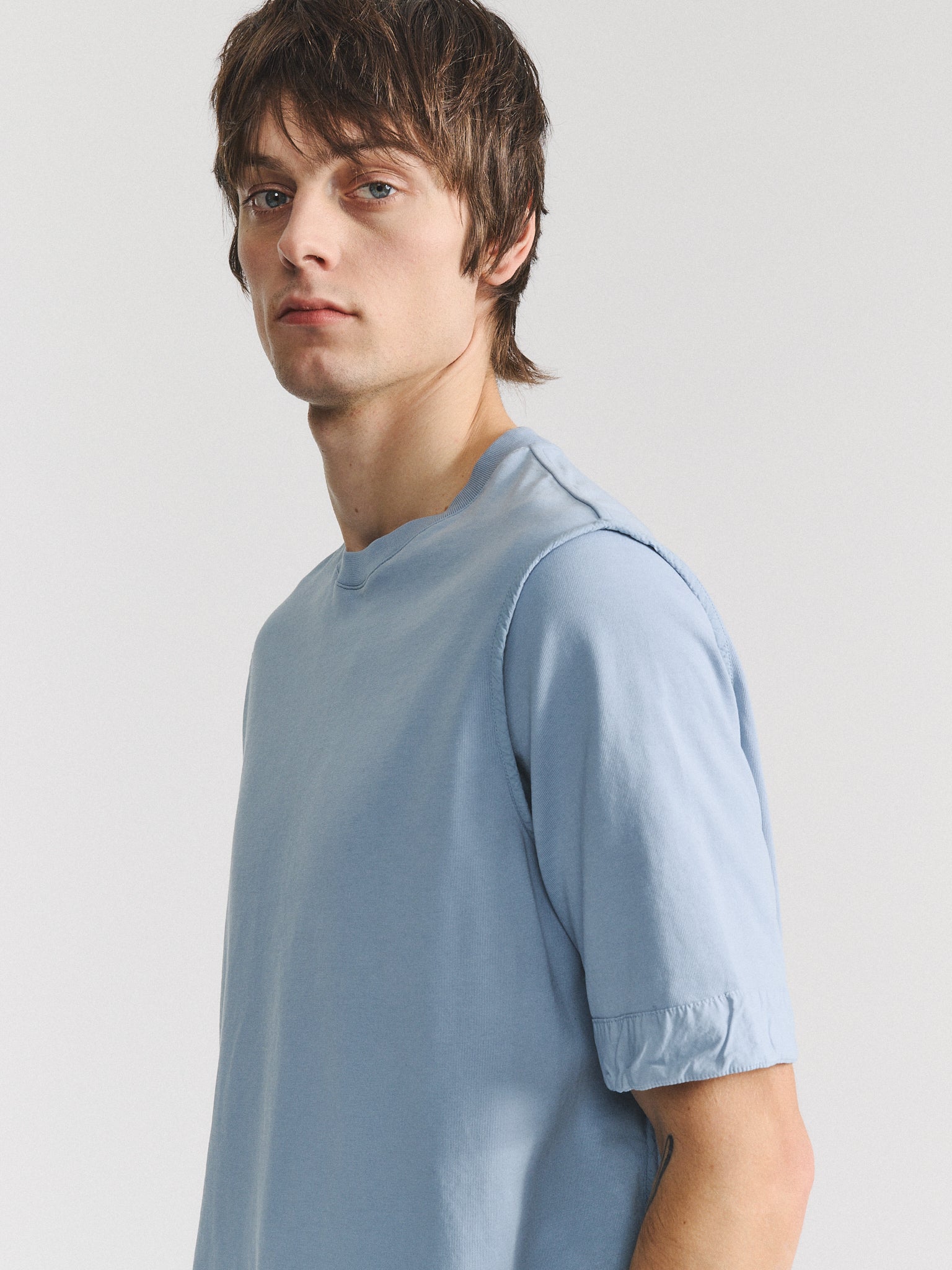 FELIX SHORT SLEEVES  T-SHIRT - HEAVY JERSEY - GLACIER