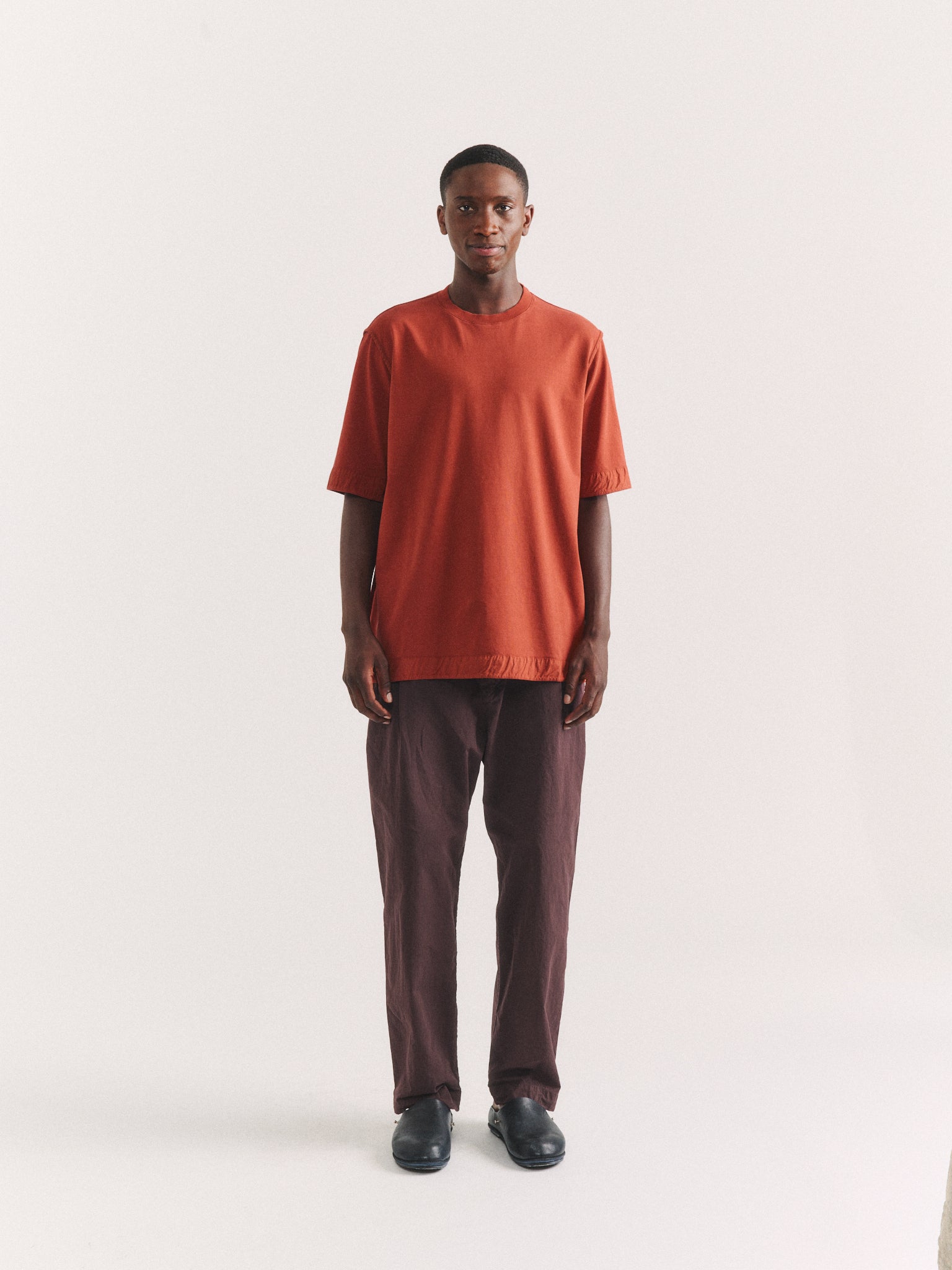 FELIX SHORT SLEEVES  T-SHIRT - HEAVY JERSEY - TERRACOTTA