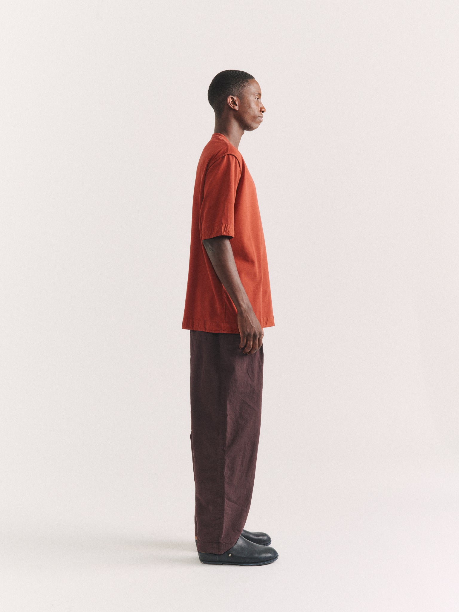 FELIX SHORT SLEEVES  T-SHIRT - HEAVY JERSEY - TERRACOTTA