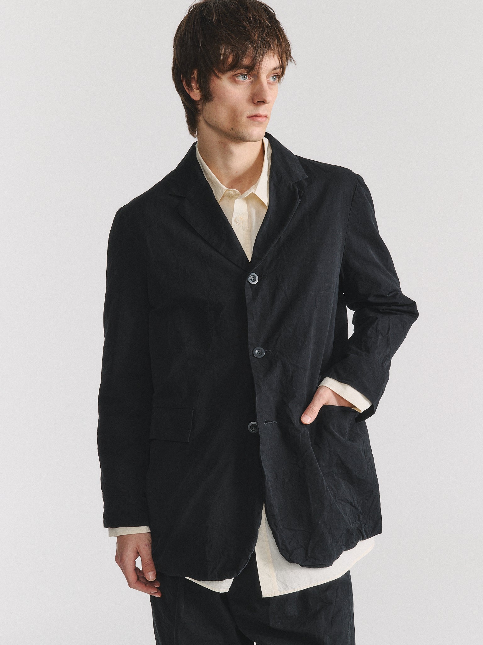 J JACKET - PAPER COT - BLACK