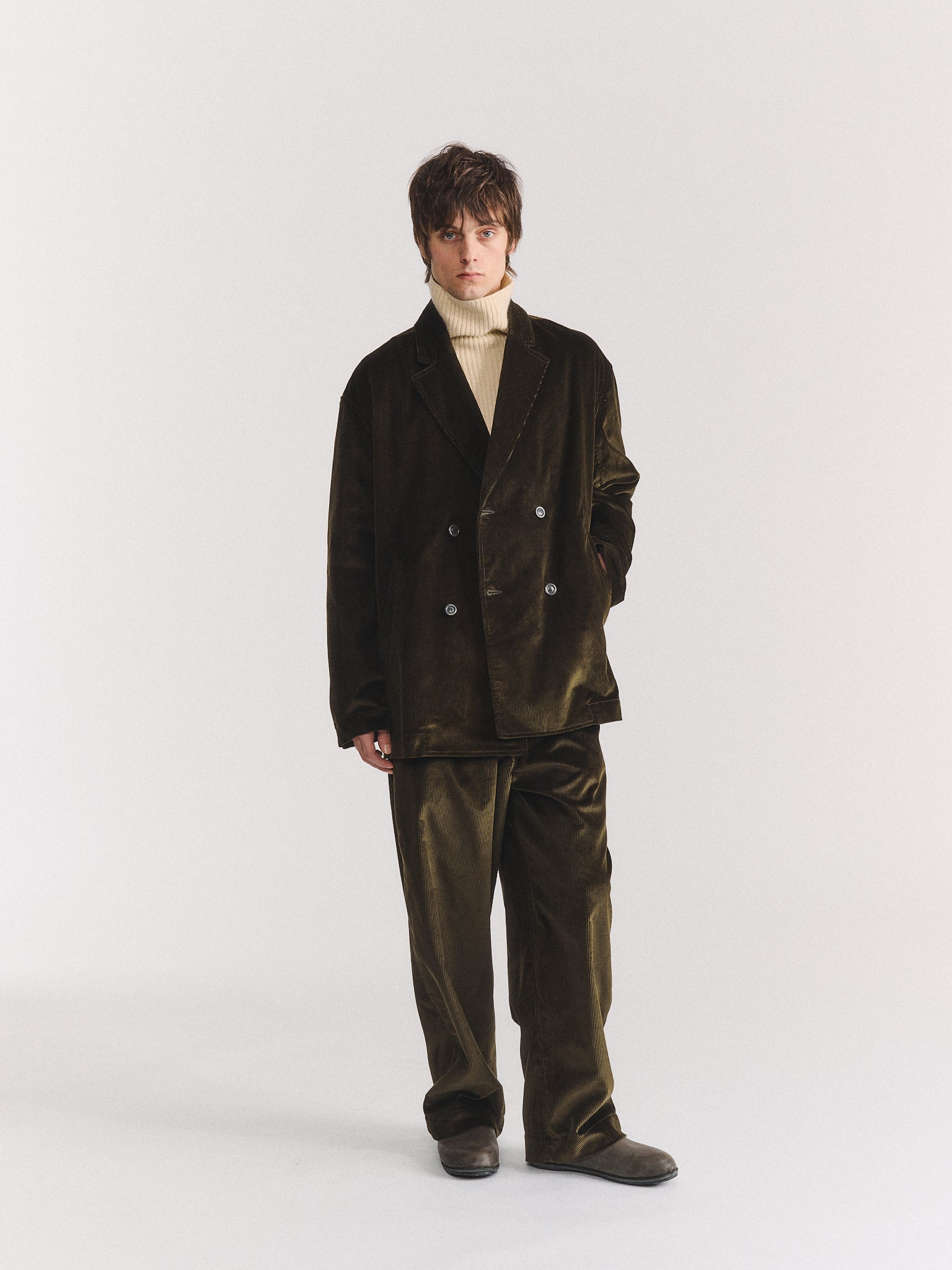 ABELLO PANT - H CORD - MOSS
