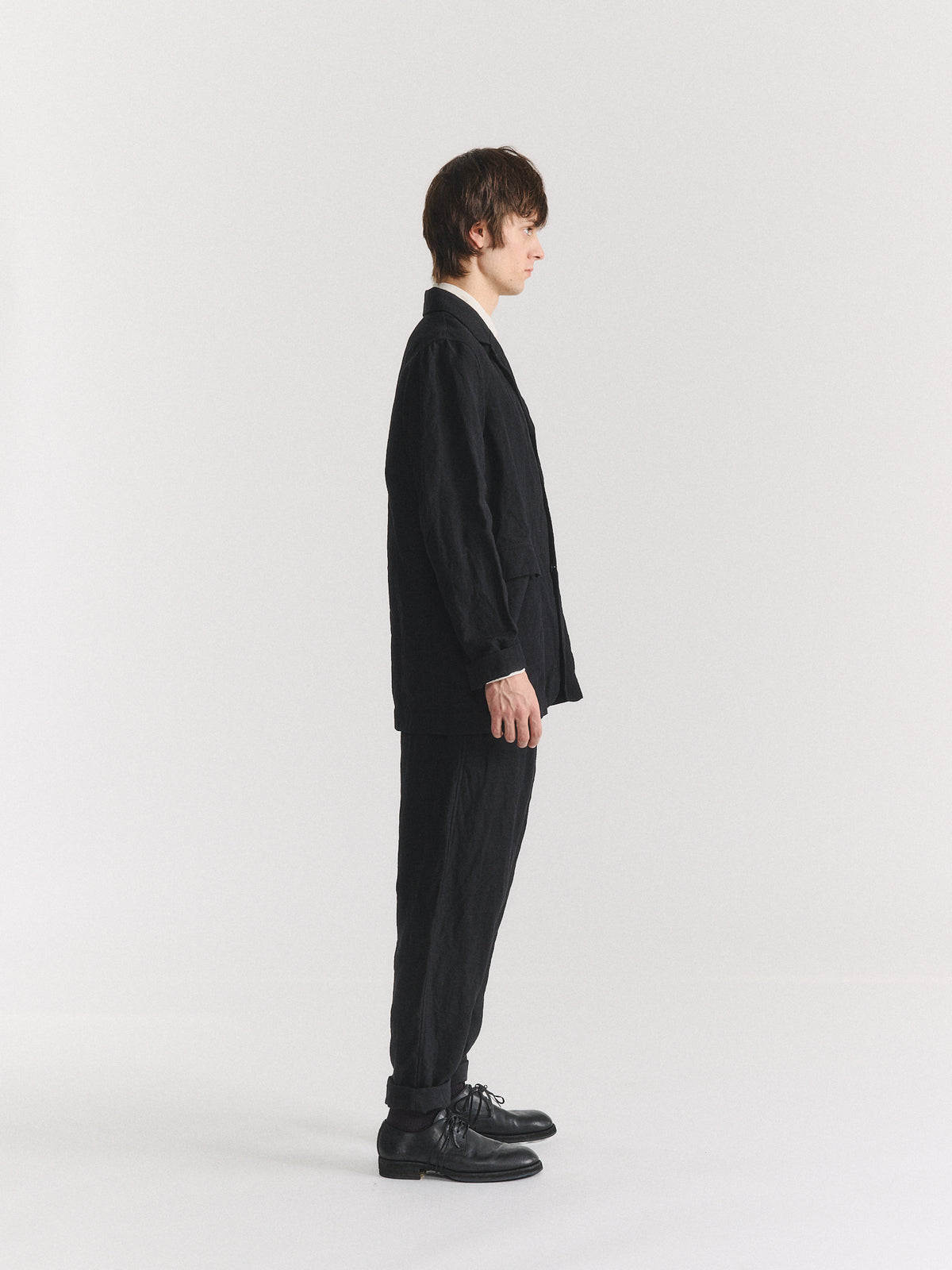 REVERSIBLE JAK PAT JACKET -  LIN WOOL - BLACK