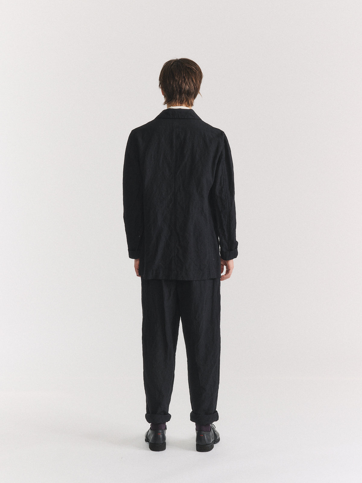 REVERSIBLE JAK PAT JACKET -  LIN WOOL - BLACK