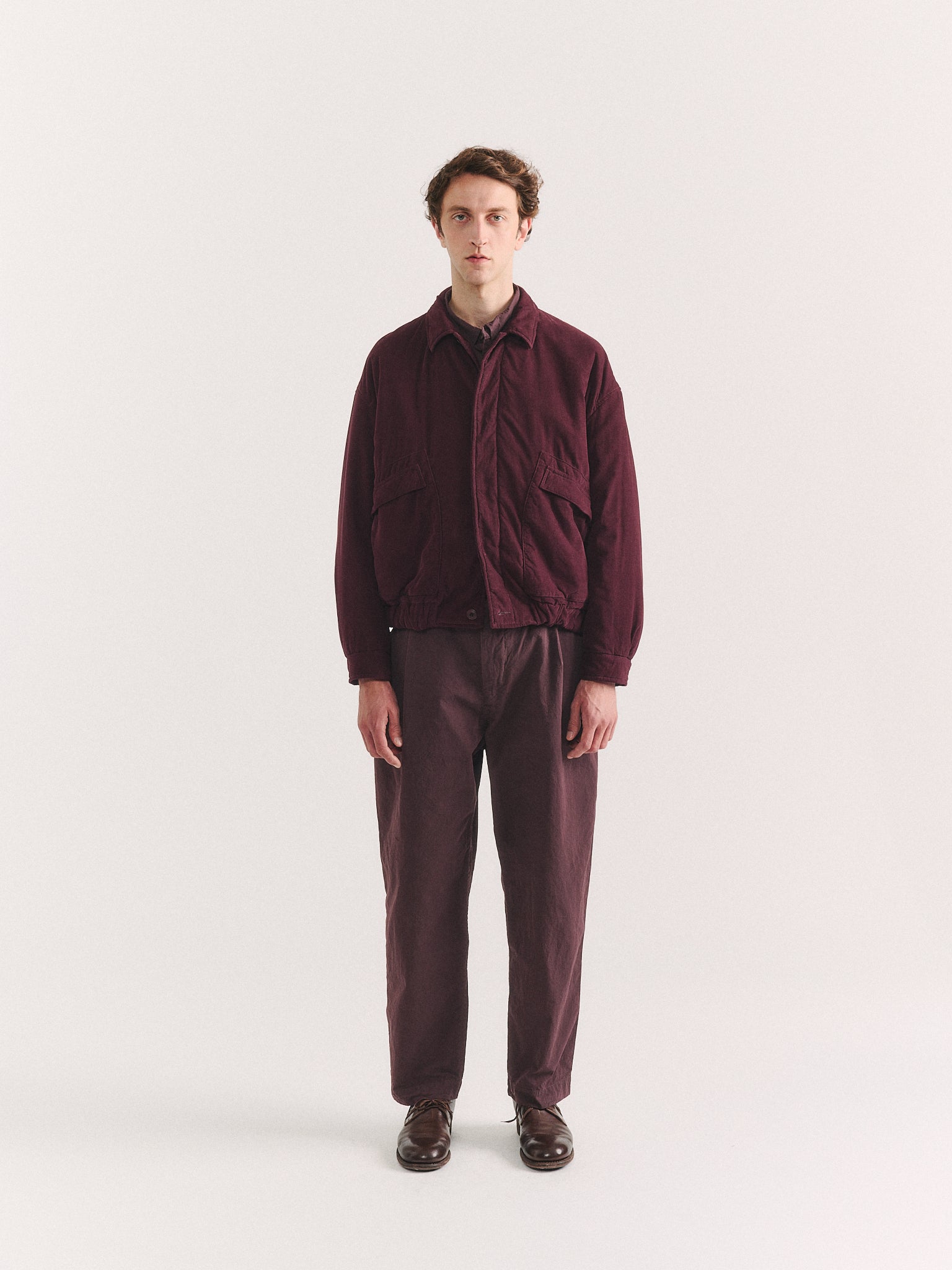 AUBER BLOUSON  - PIN CORD - BURGUNDY