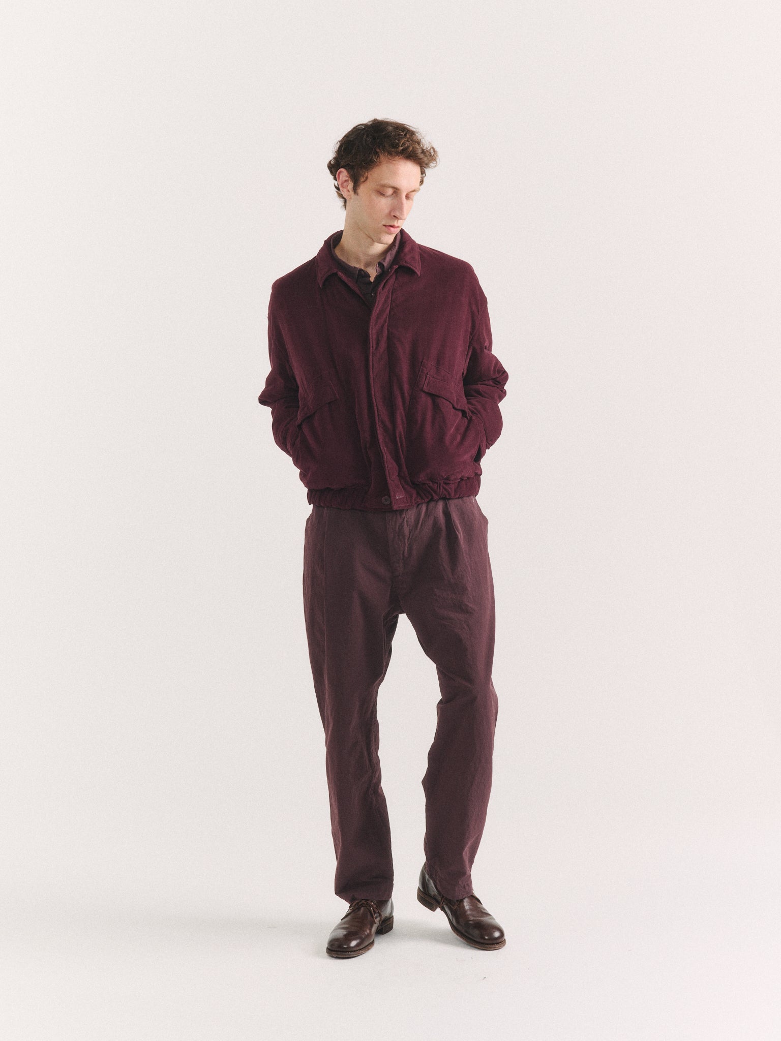 AUBER BLOUSON  - PIN CORD - BURGUNDY