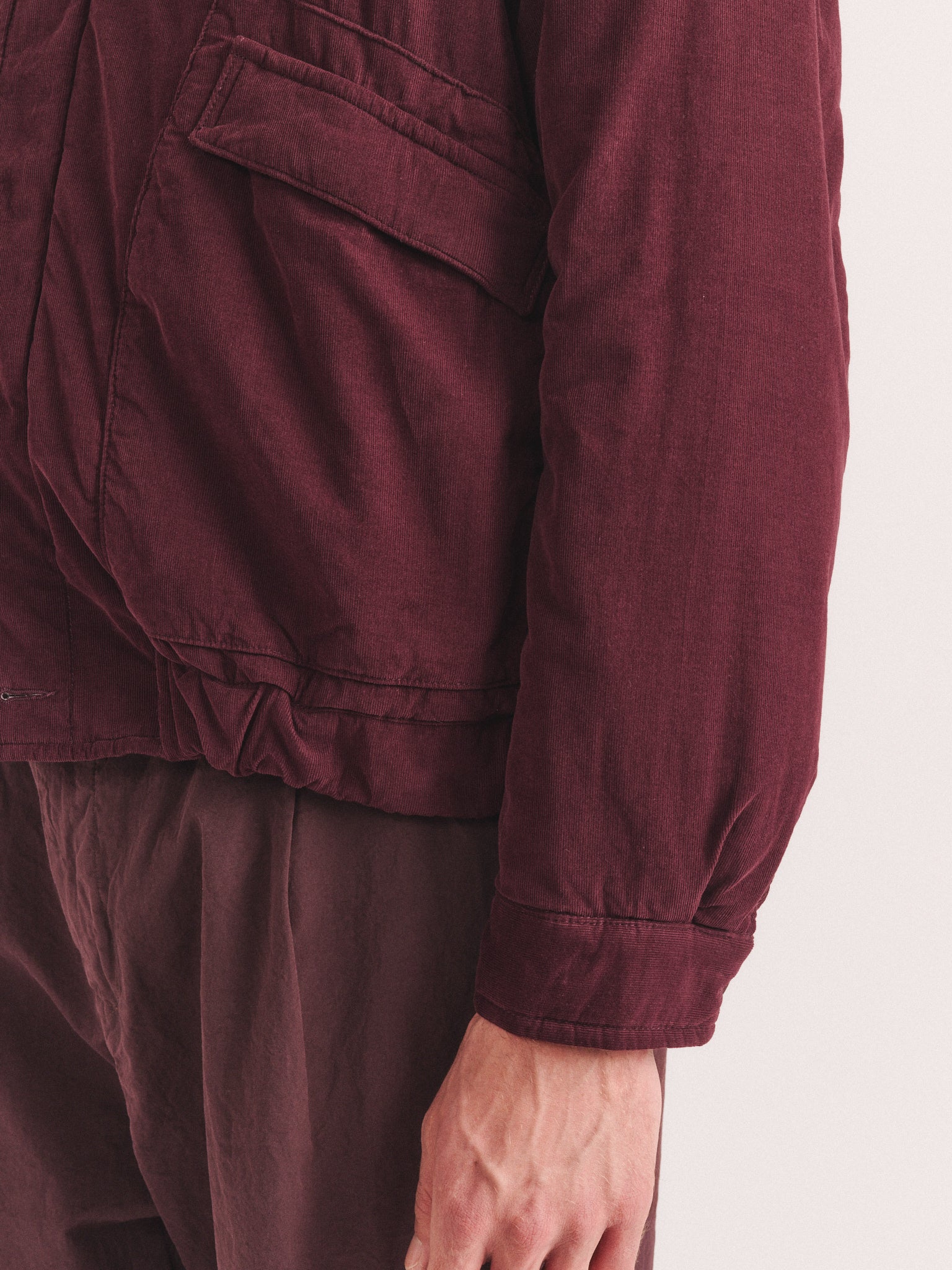 AUBER BLOUSON  - PIN CORD - BURGUNDY