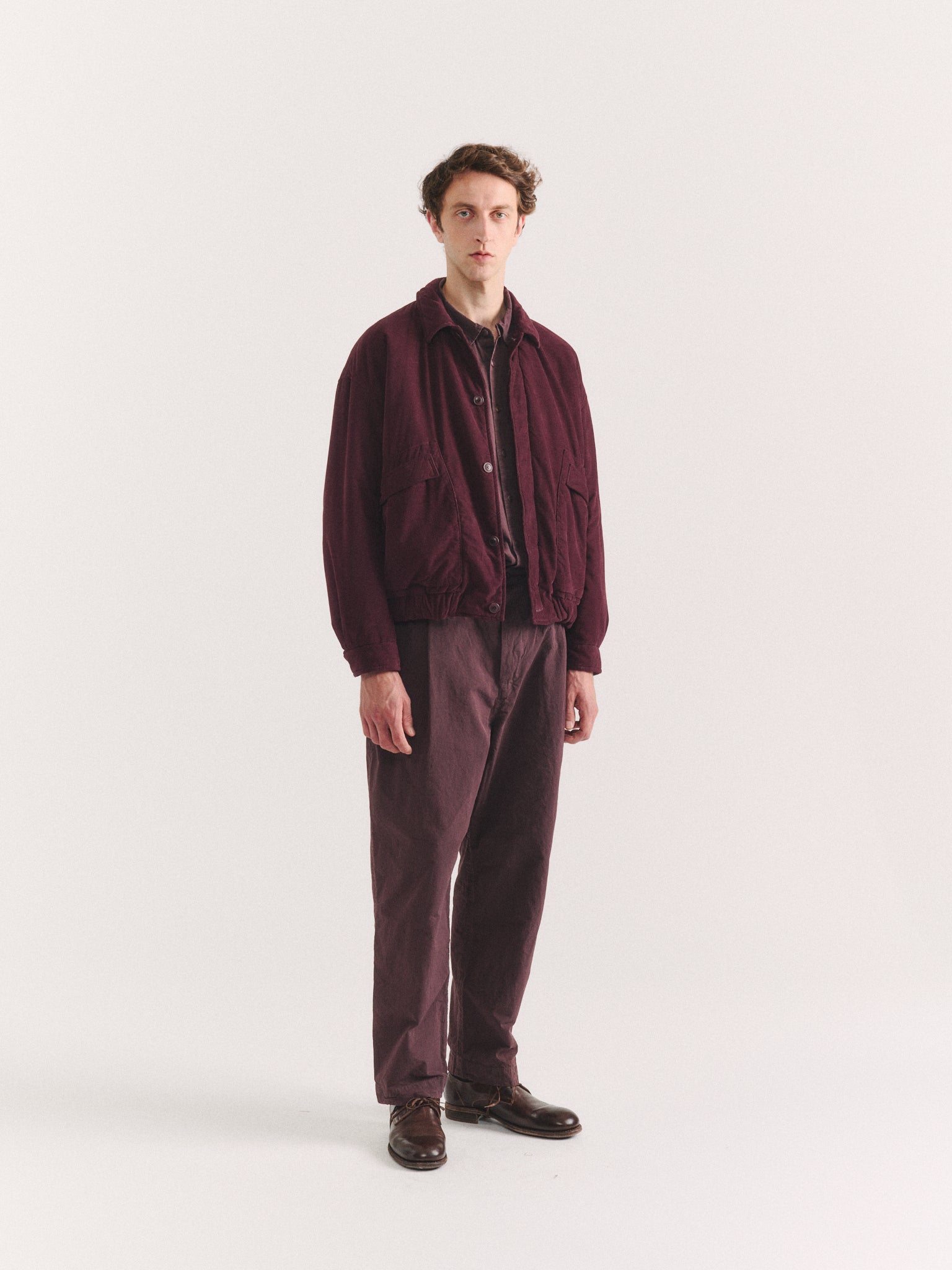 AUBER BLOUSON  - PIN CORD - BURGUNDY