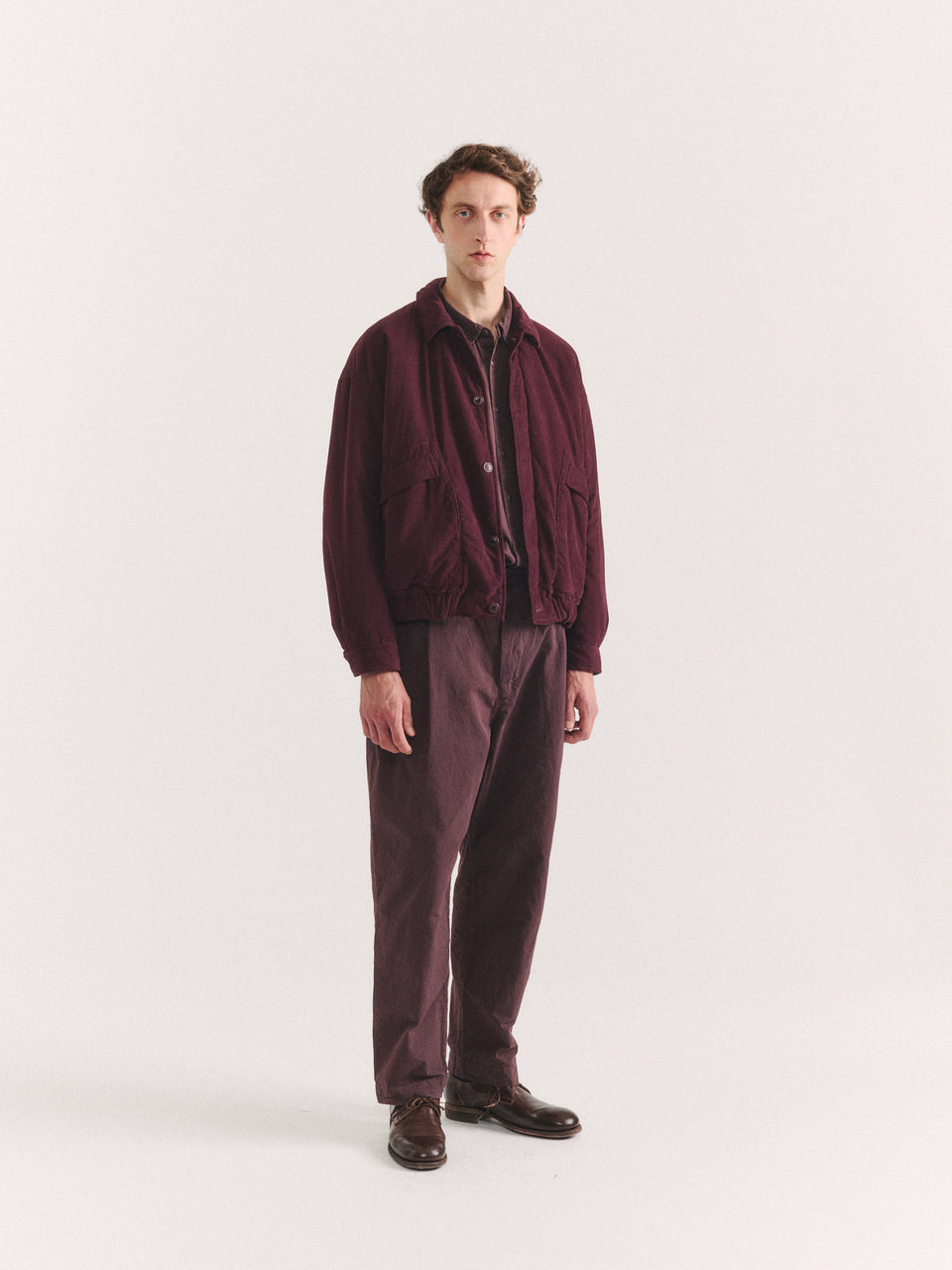 AUBER BLOUSON  - PIN CORD - BURGUNDY