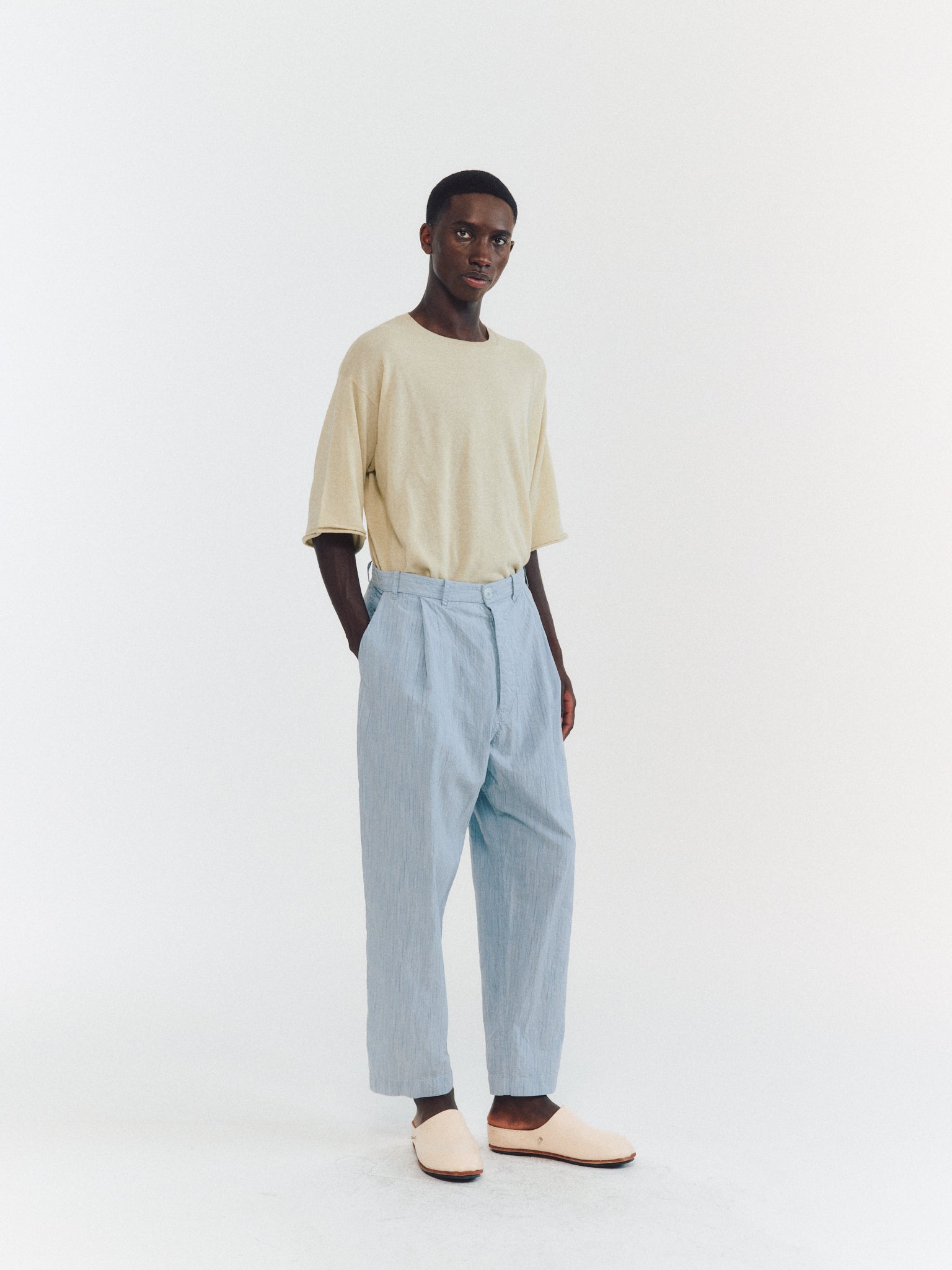 PANTALON BASIQUE - WIND STRIPE - RAYURE BLEUE
