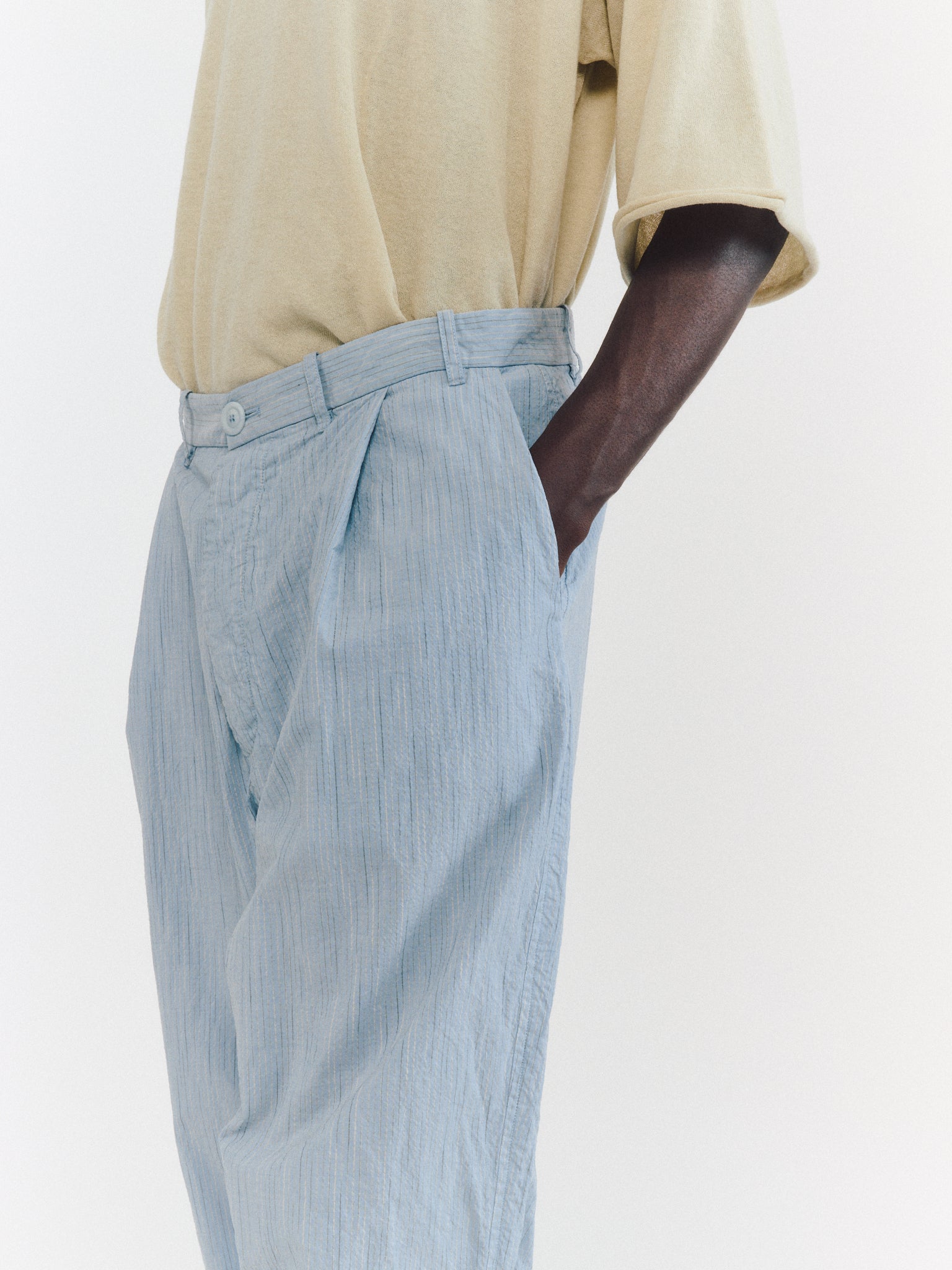 PANTALON BASIQUE - WIND STRIPE - RAYURE BLEUE