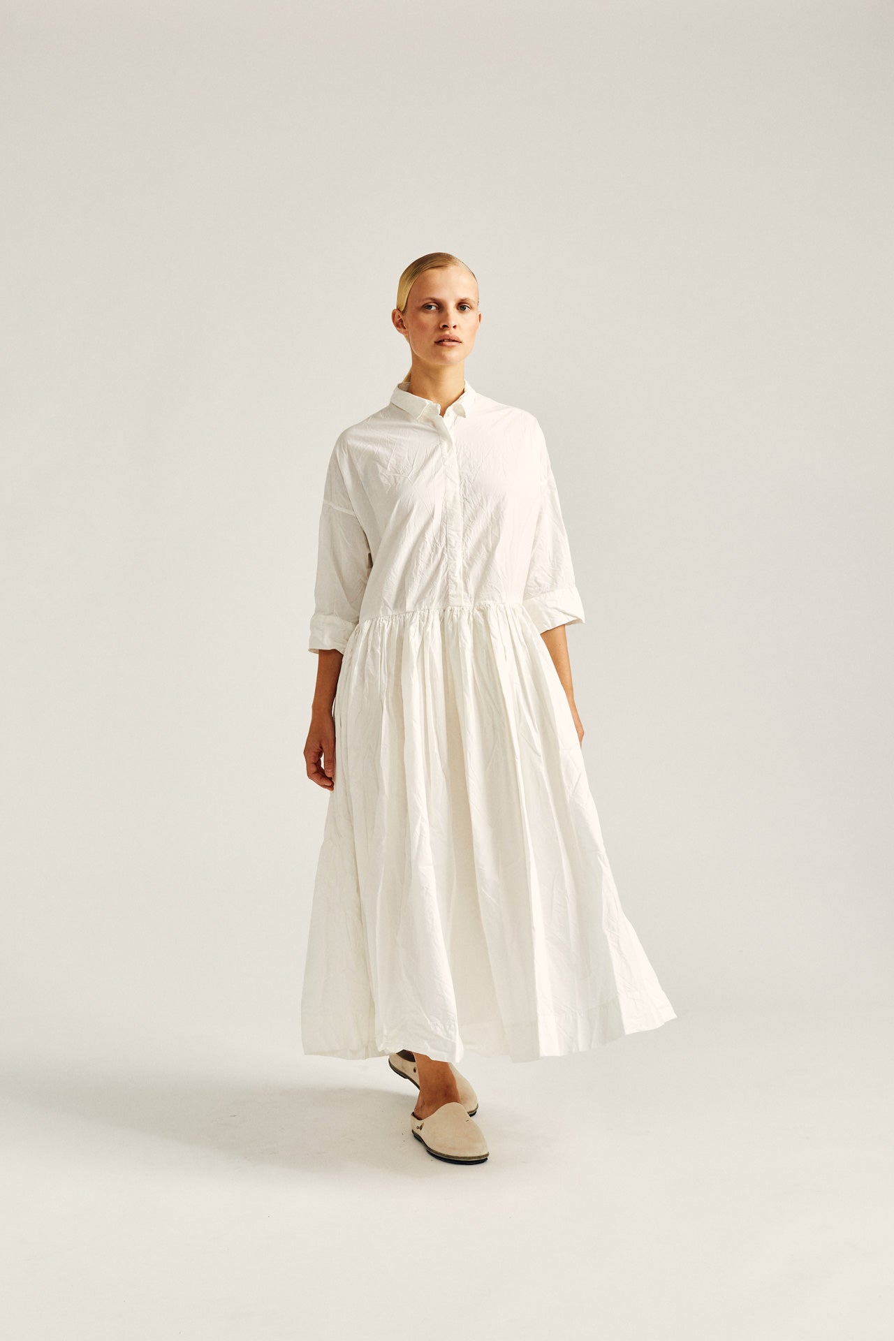 STEPHANIE DRESS - PAPER - WHITE