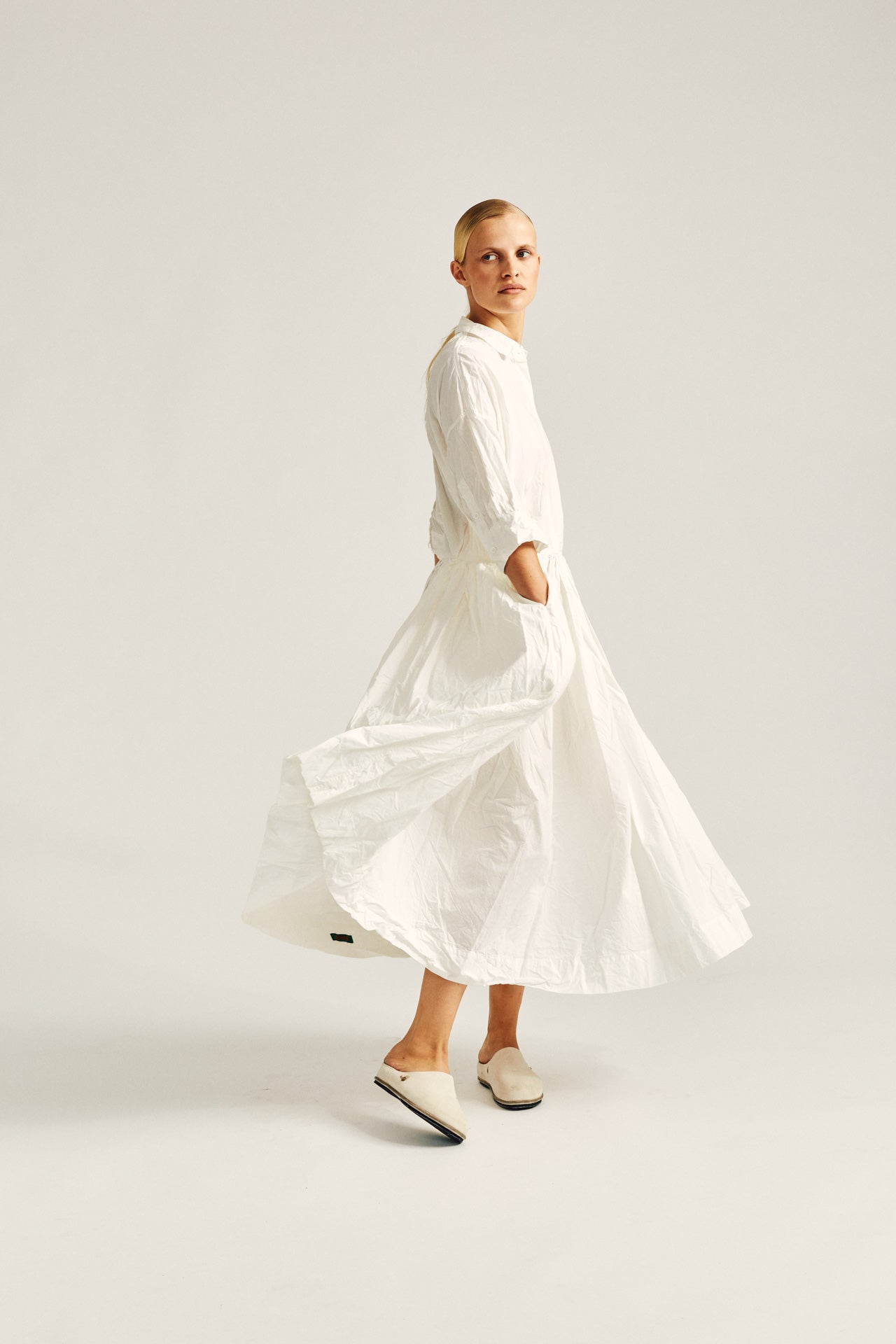 STEPHANIE DRESS - PAPER - WHITE