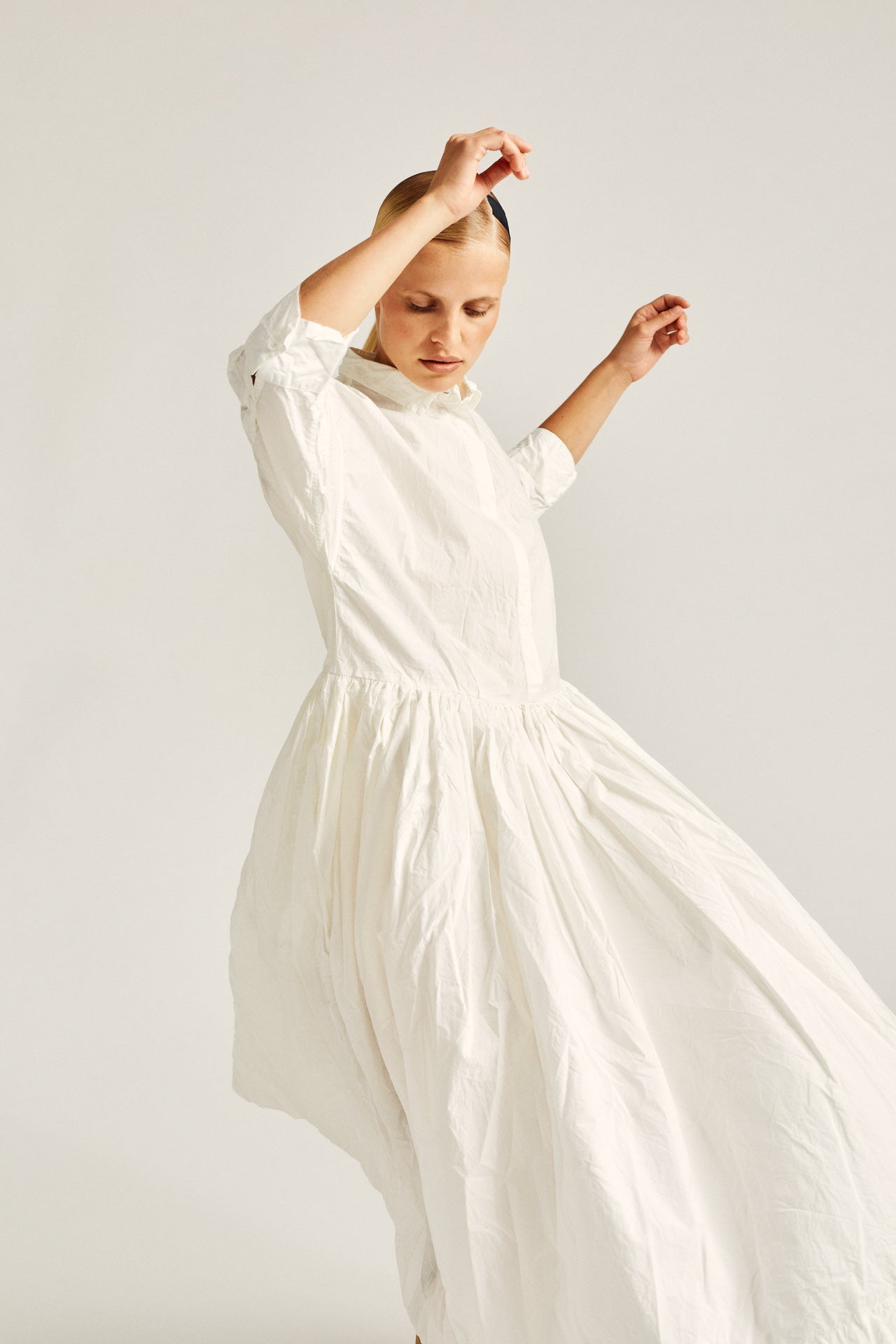 STEPHANIE DRESS - PAPER - WHITE
