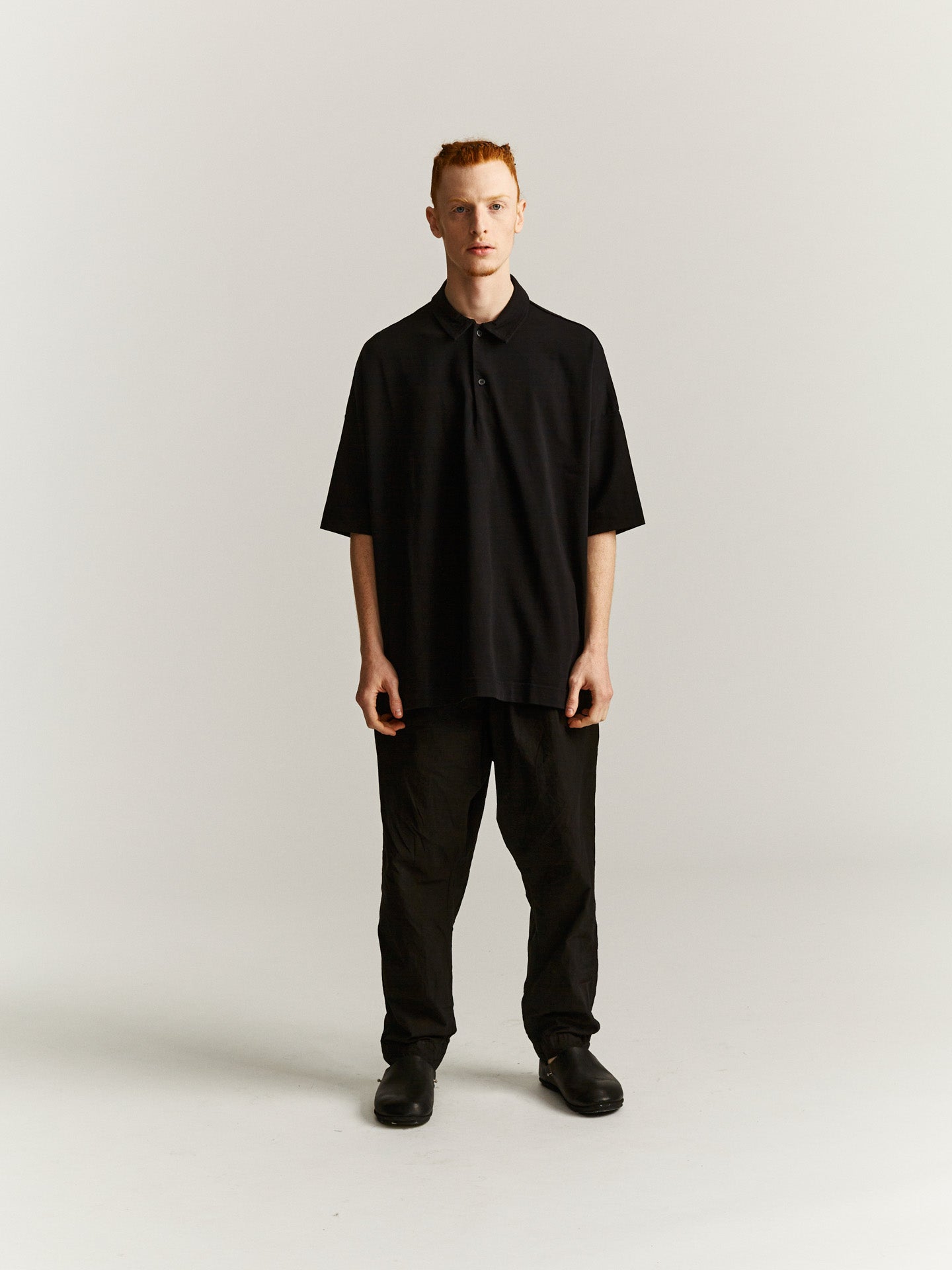 POLO EQUERRE - JERSEY - BLACK