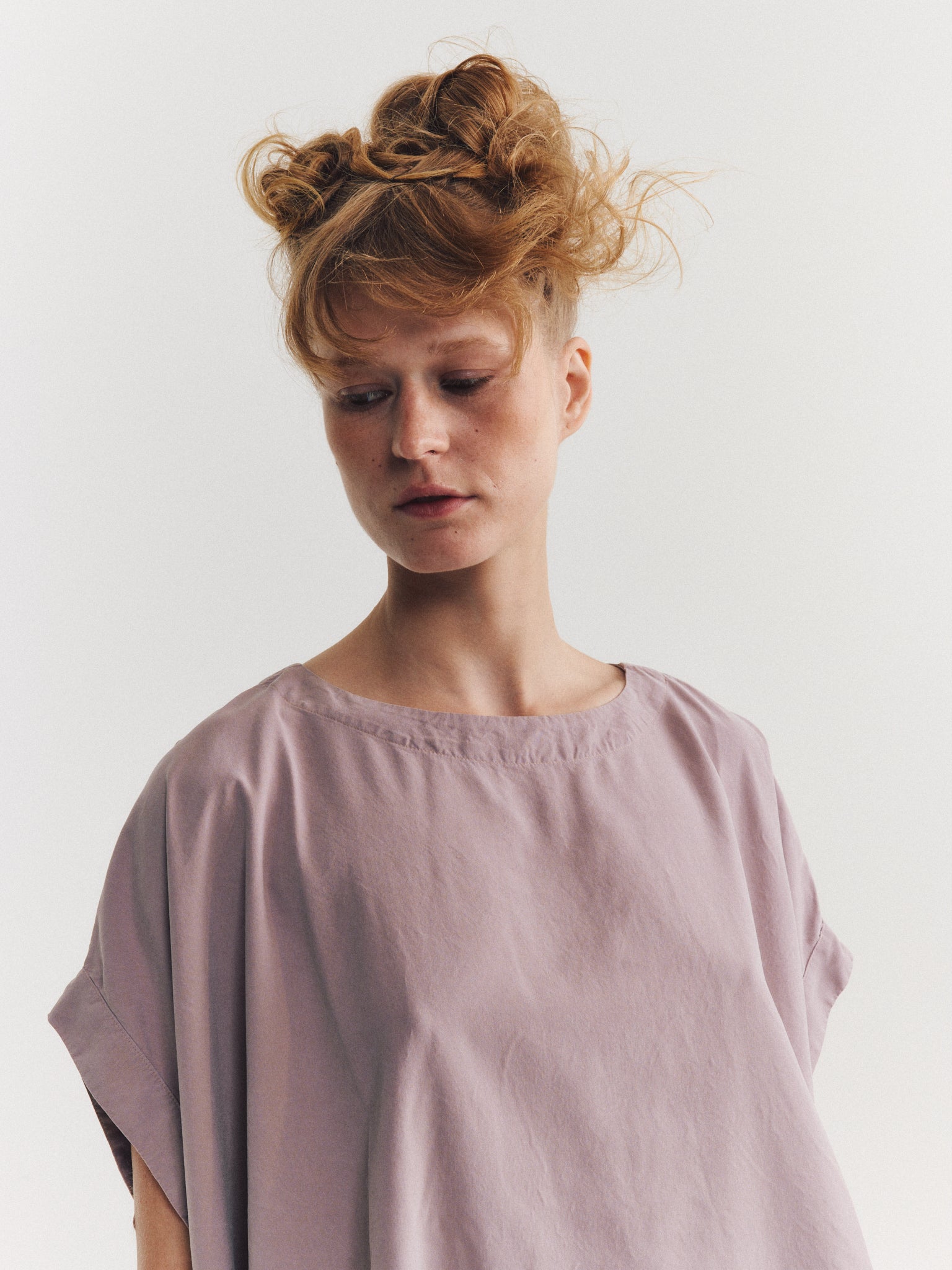 TOP FRANCESCA - SOIE FILÉE - DUSTY VIOLA