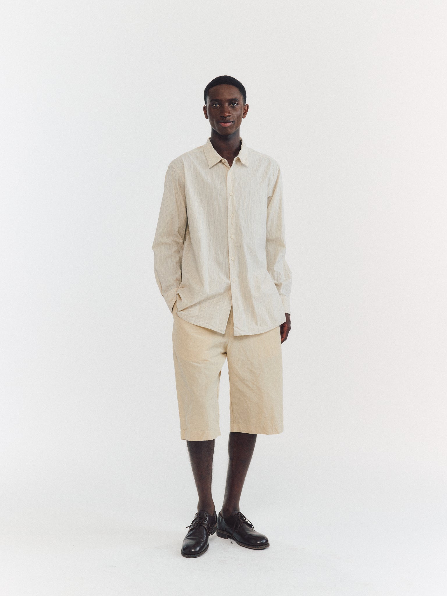 FABIANO SHIRT - WIND STRIPE - NAT STRIPE