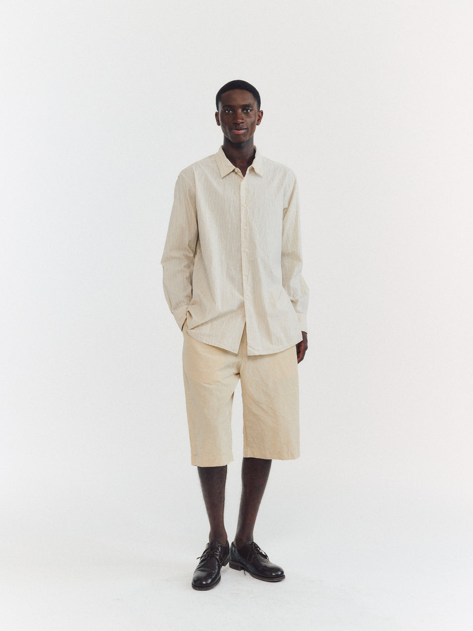 FABIANO SHIRT - WIND STRIPE - NAT STRIPE