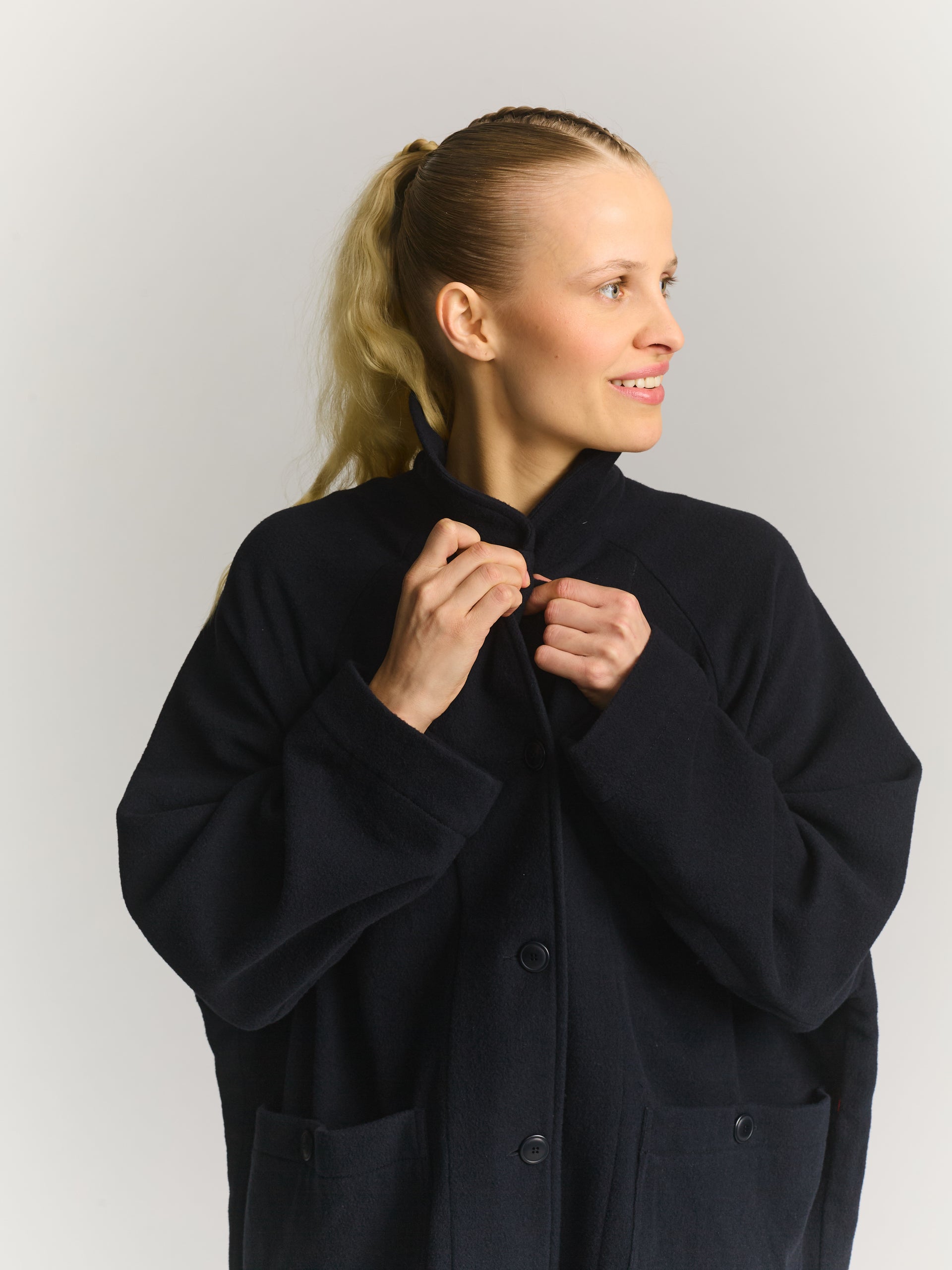 MATHILDE JACKET - QUORUM TUMBLED - DARK NAVY