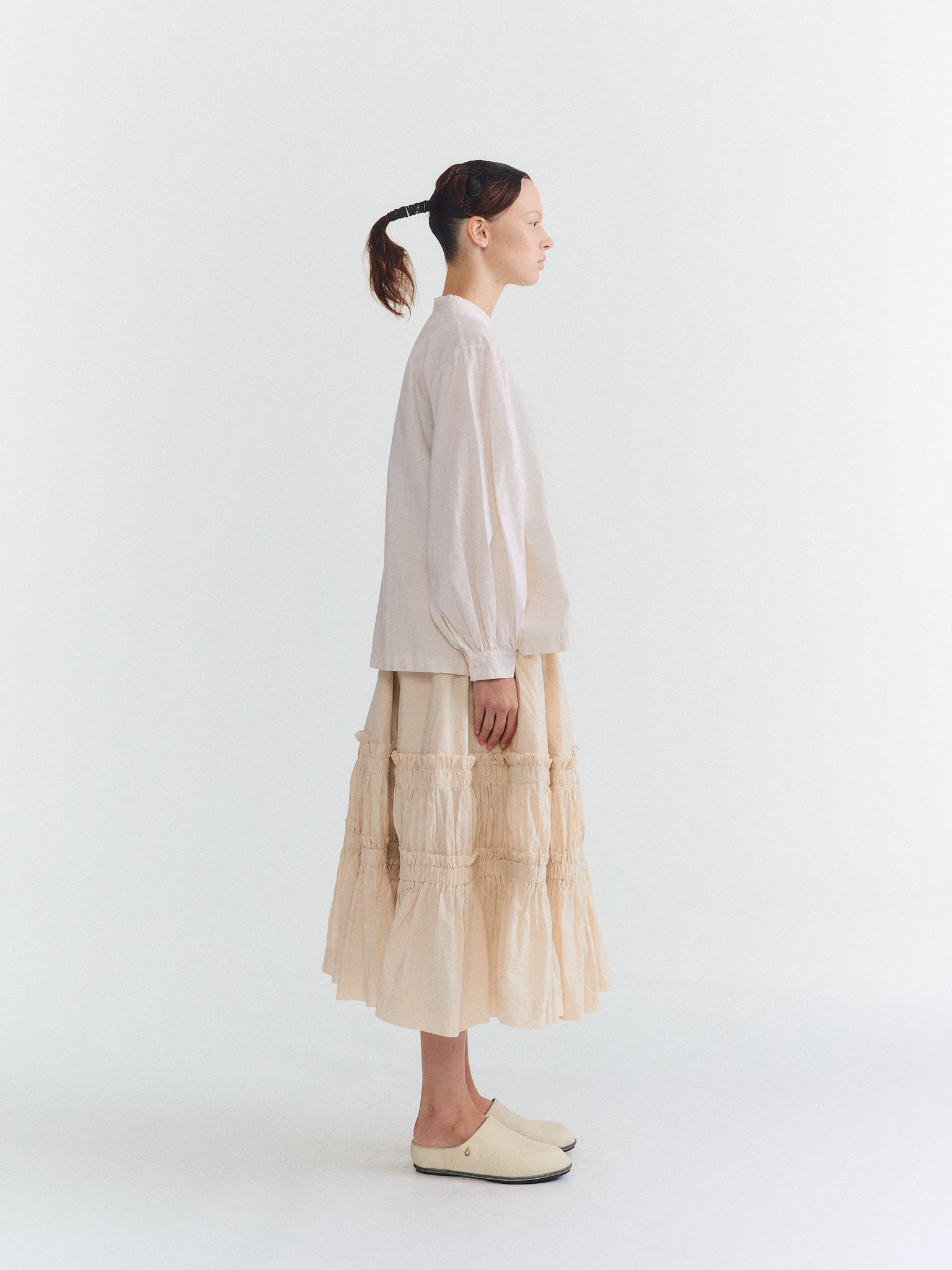 CHEMISE BIGGY GRANDAD - H COT - NATUREL