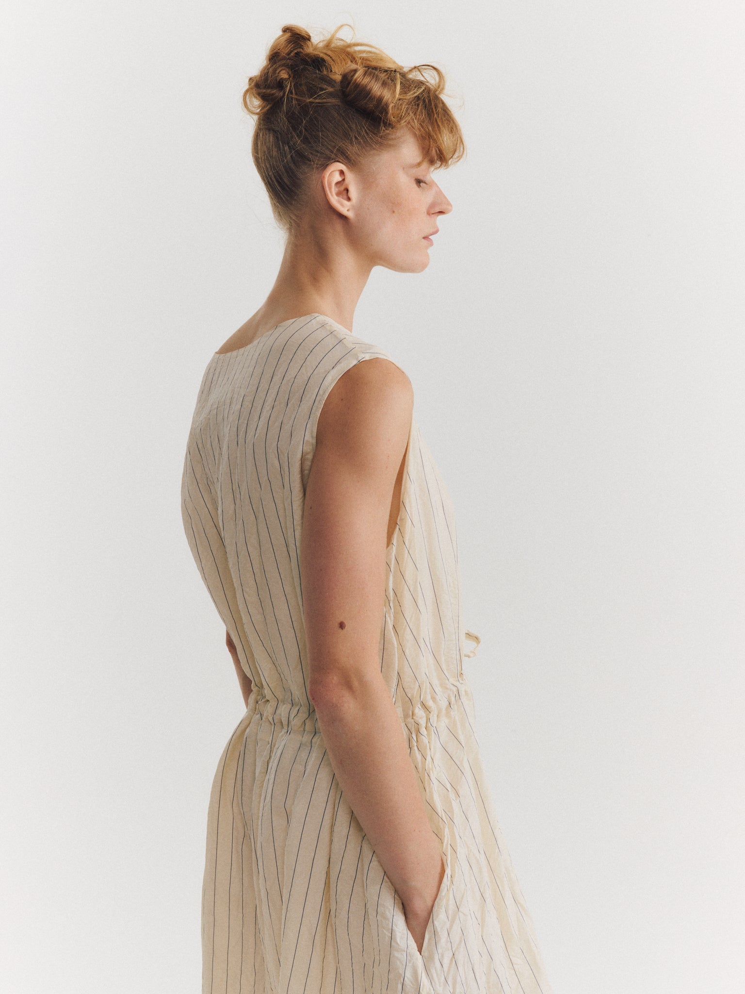 BB DRESS - L TAFFETA SILK - STRIPE 1