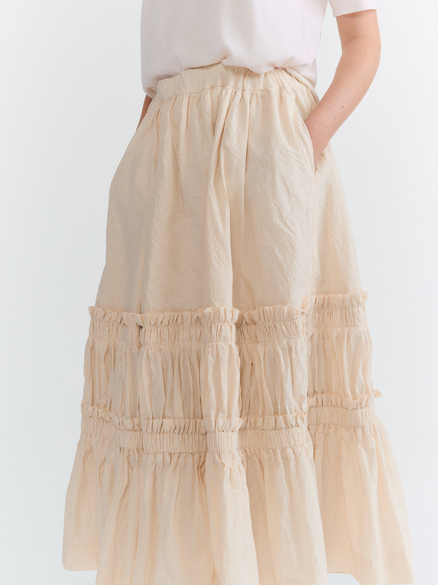 GATO SKIRT - L PAPER UNFINISHED - NATURAL