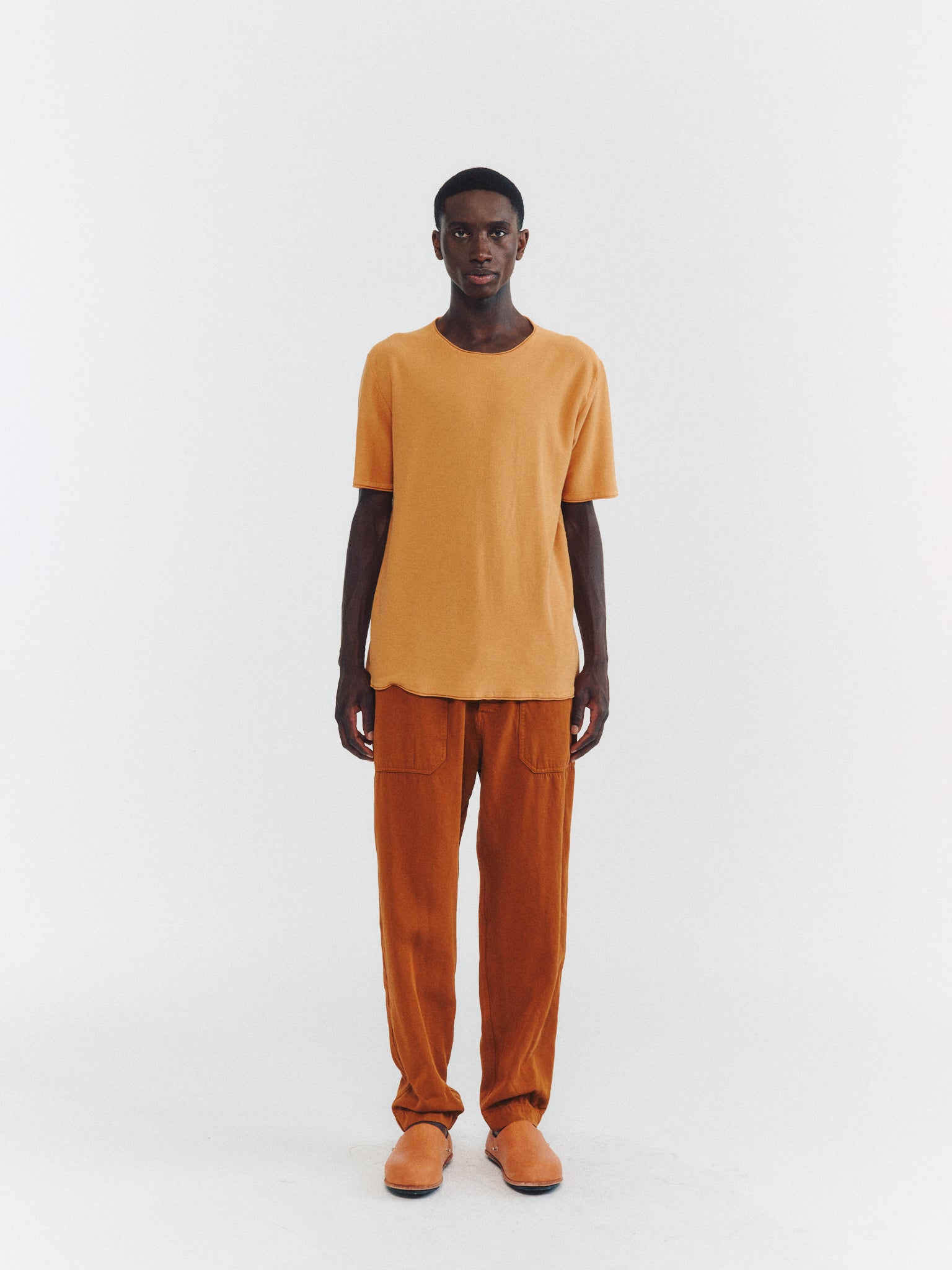 T-SHIRT SURTEINT - FRES COT - ABRICOT