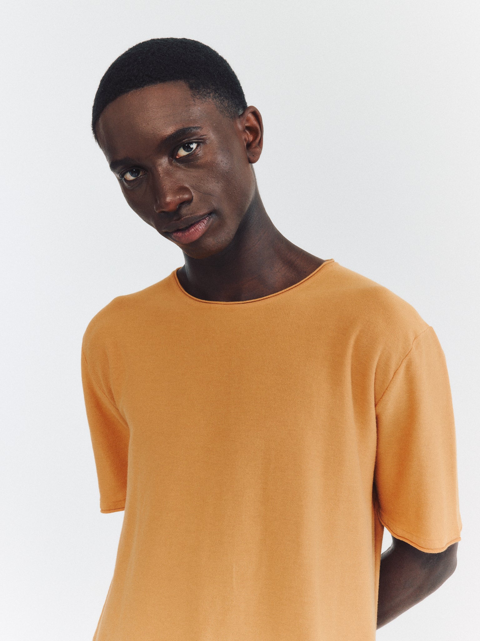 T-SHIRT SURTEINT - FRES COT - ABRICOT