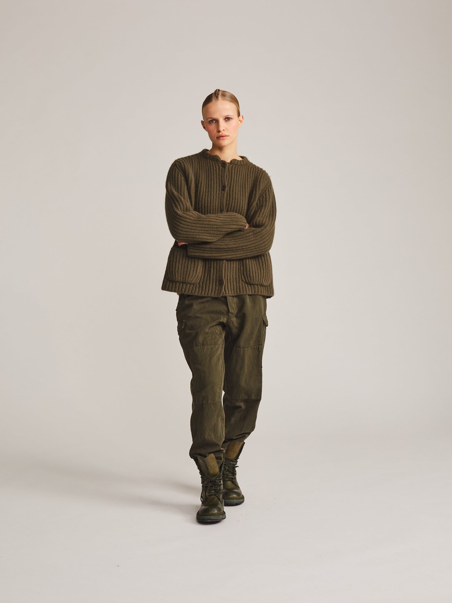 CARDIGAN - LAMO - KHAKI