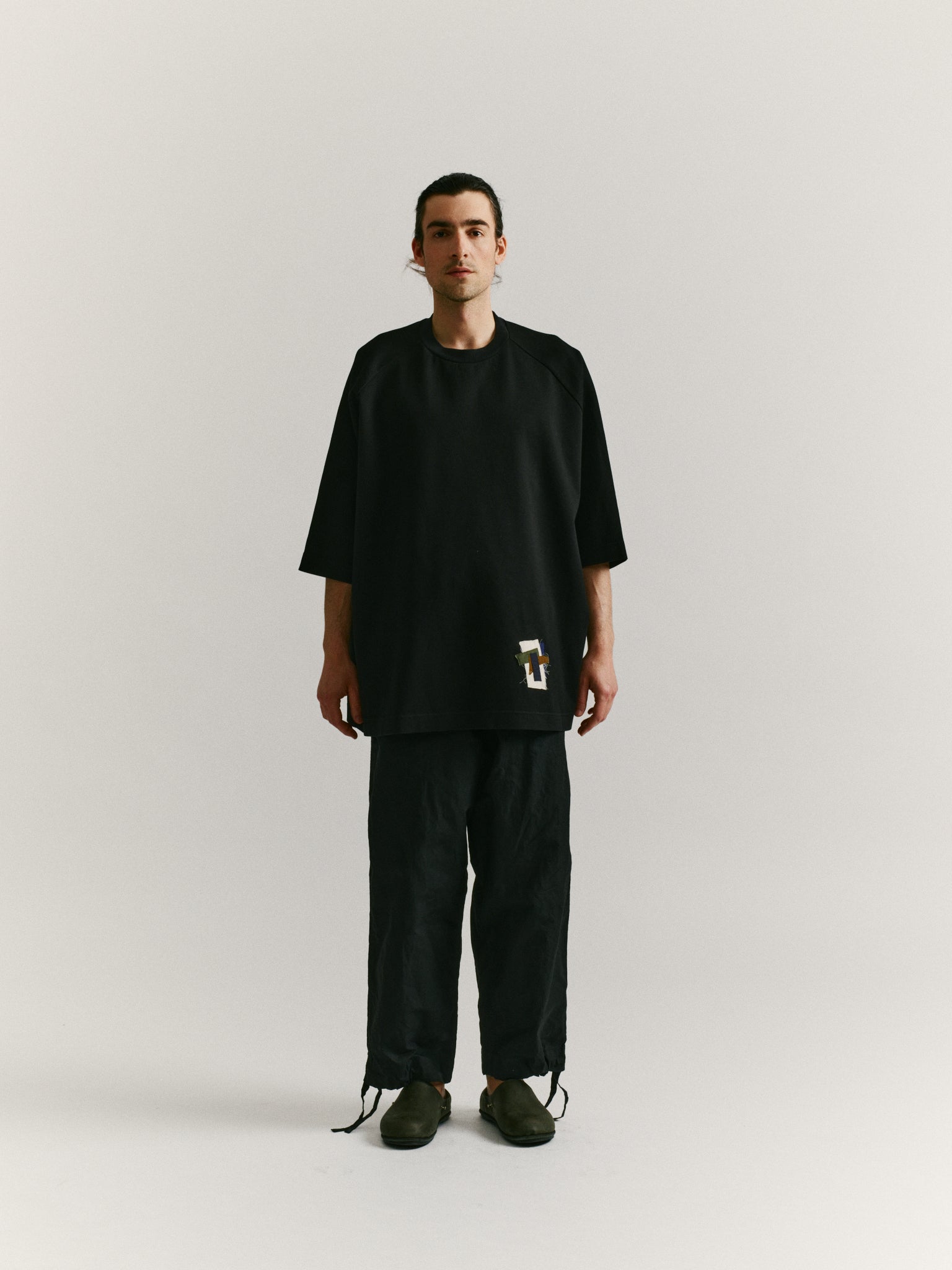 FELIX PATCH TSHIRT - PIQUE JERSEY - BLACK