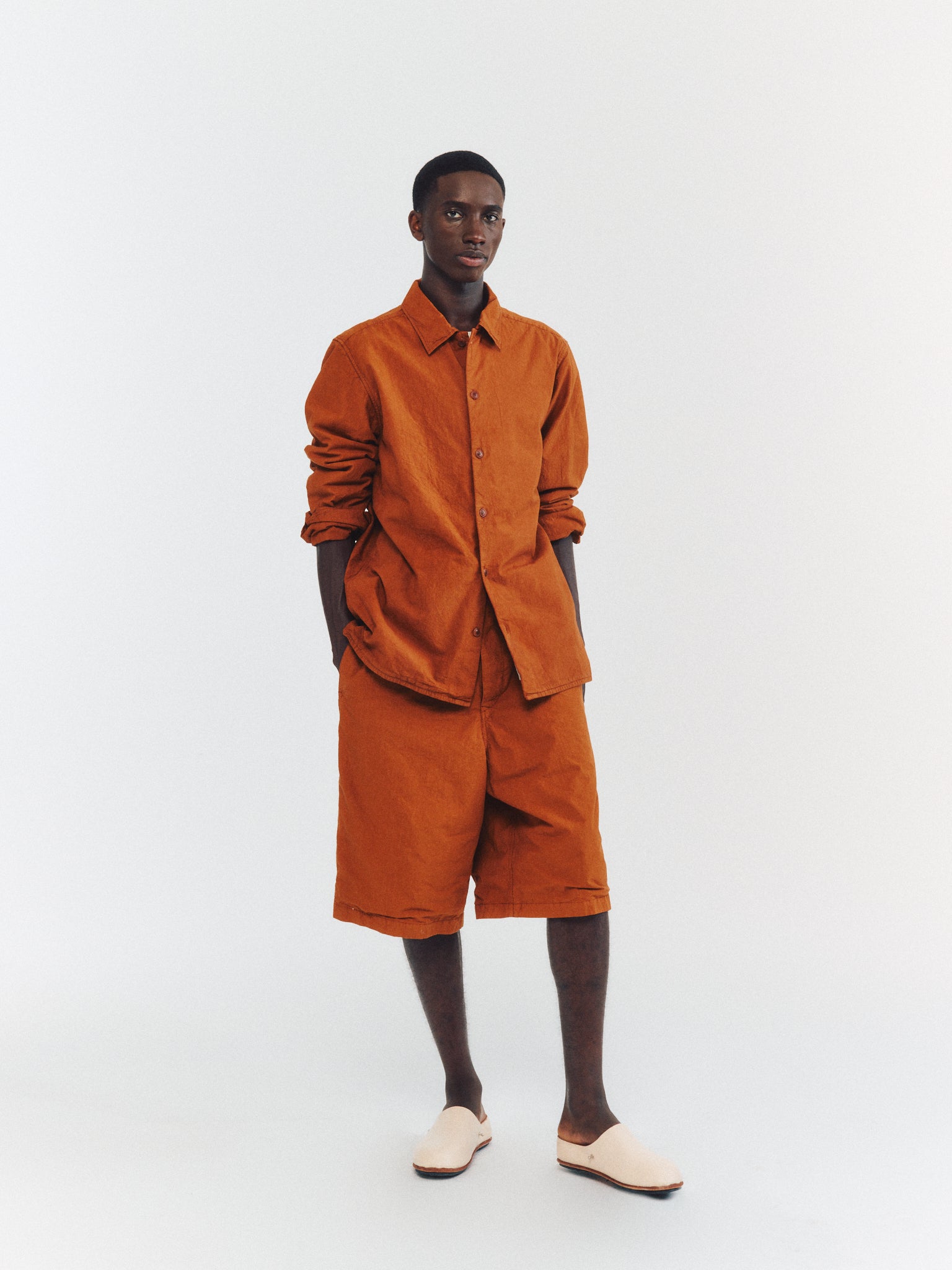 CHEMISE MILI RACCOURCIE - LCOT - COPPER