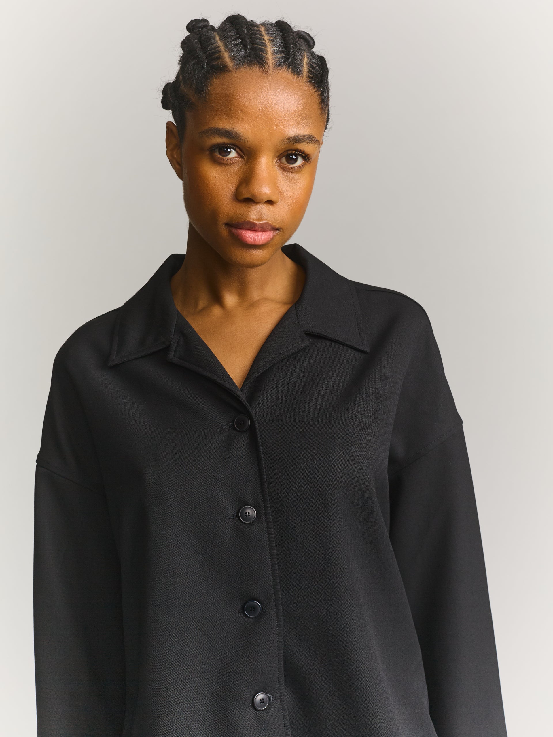 JULIETTE SHIRT - GABERDINE - BLACK