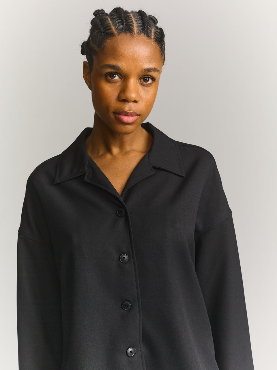 JULIETTE SHIRT - GABERDINE - BLACK