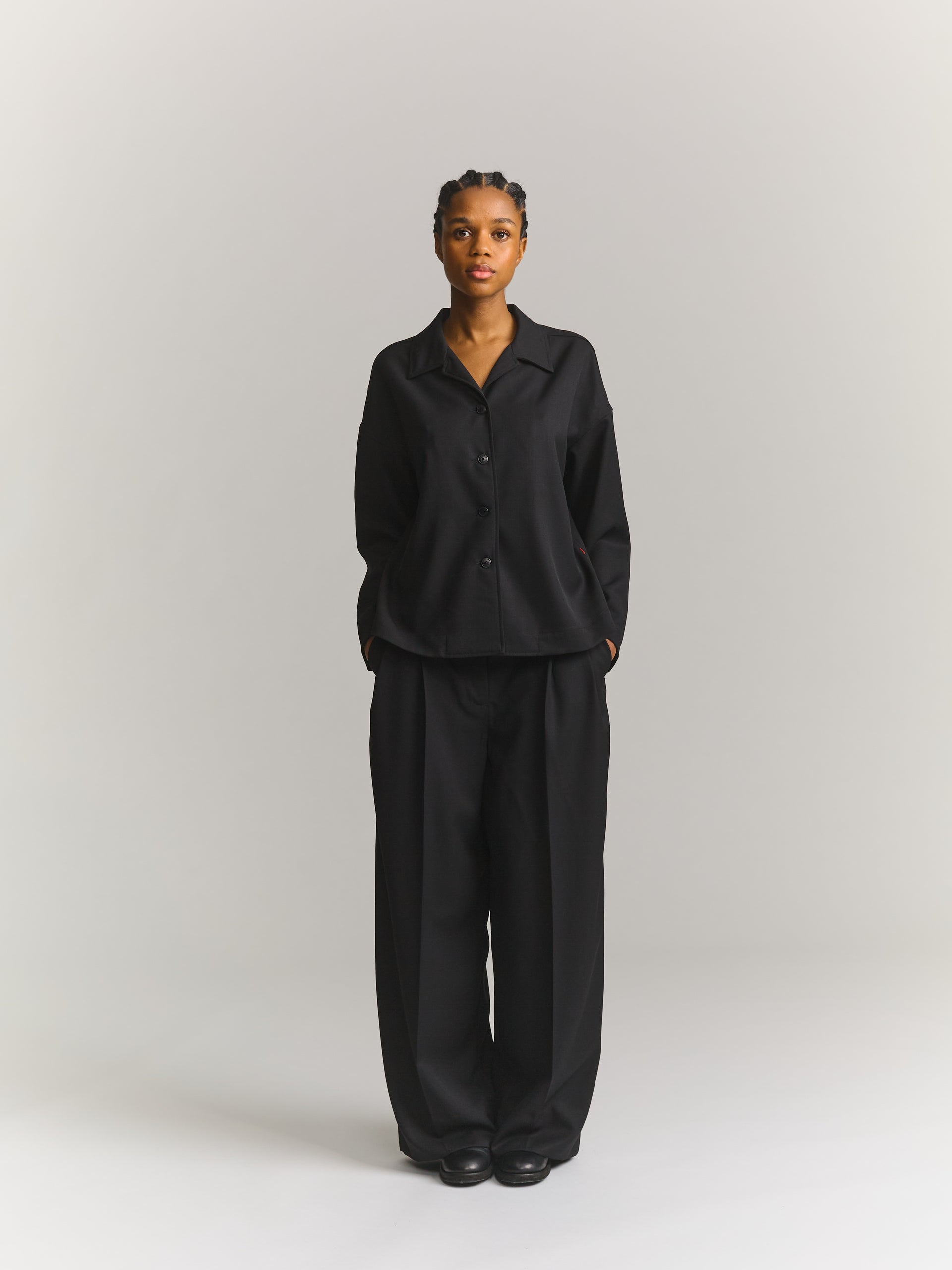 JULIETTE SHIRT - GABERDINE - BLACK