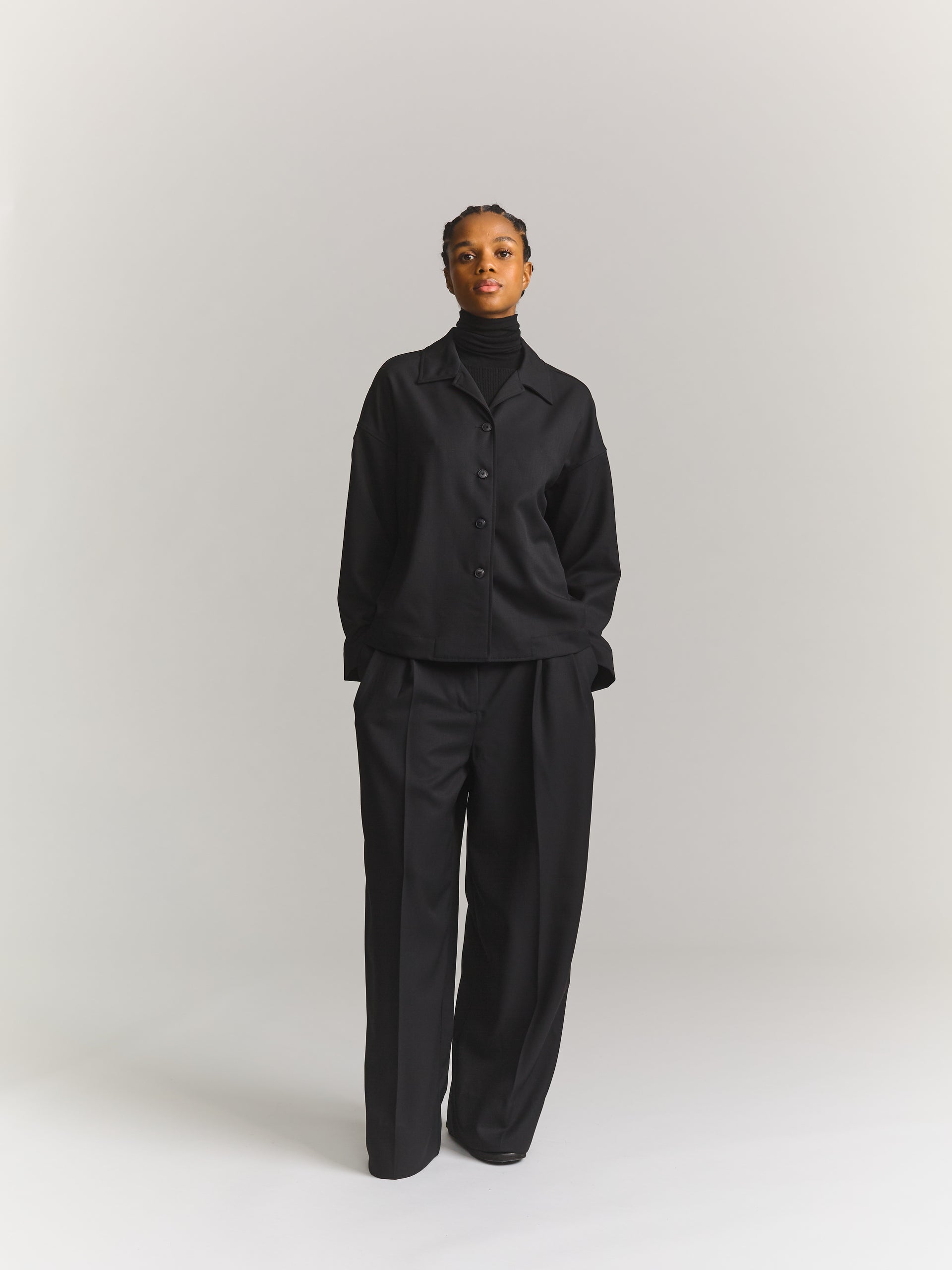 JULIETTE SHIRT - GABERDINE - BLACK